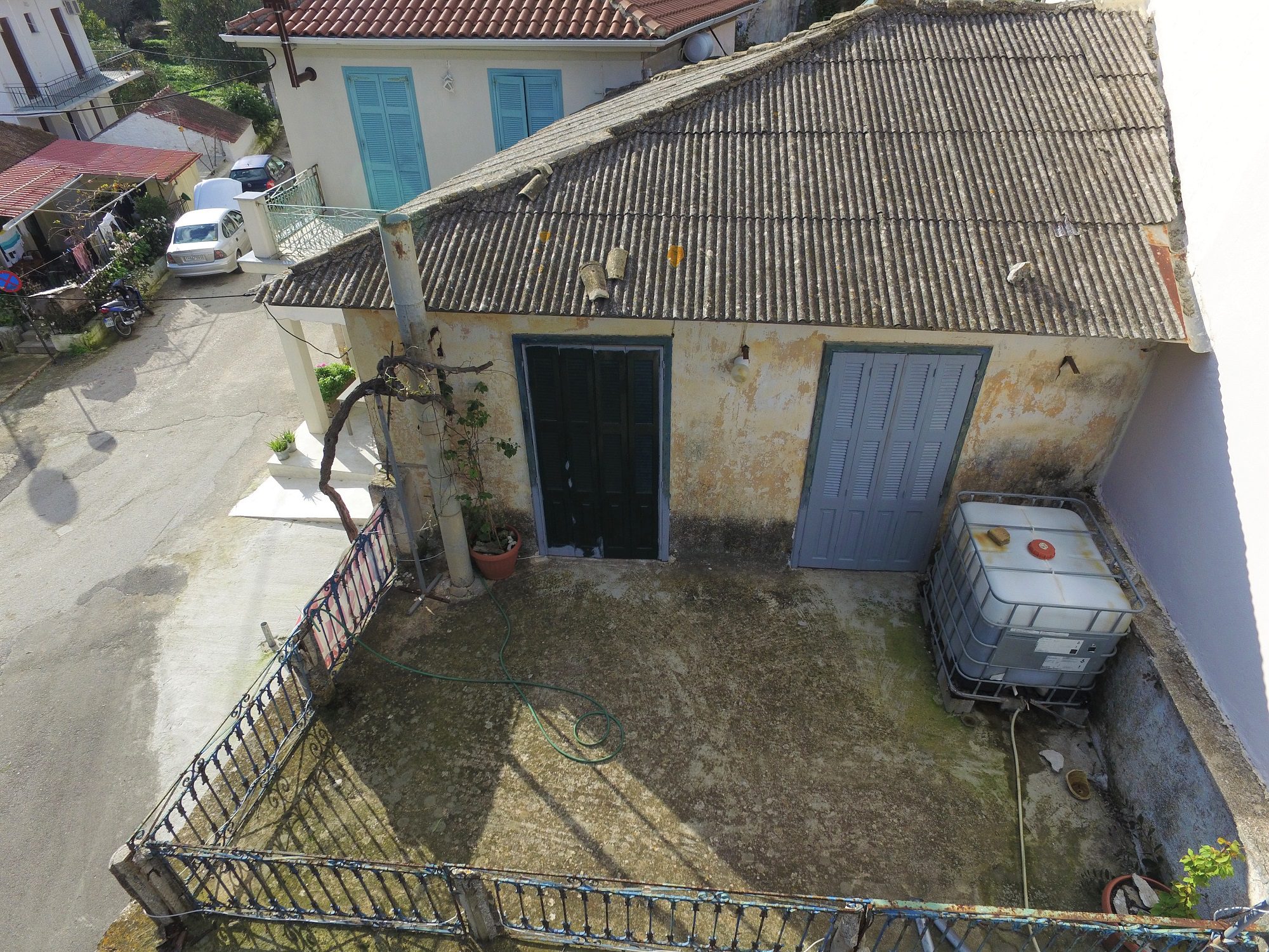 Aerial view of house for sale in Ithaca Greece Frikes
