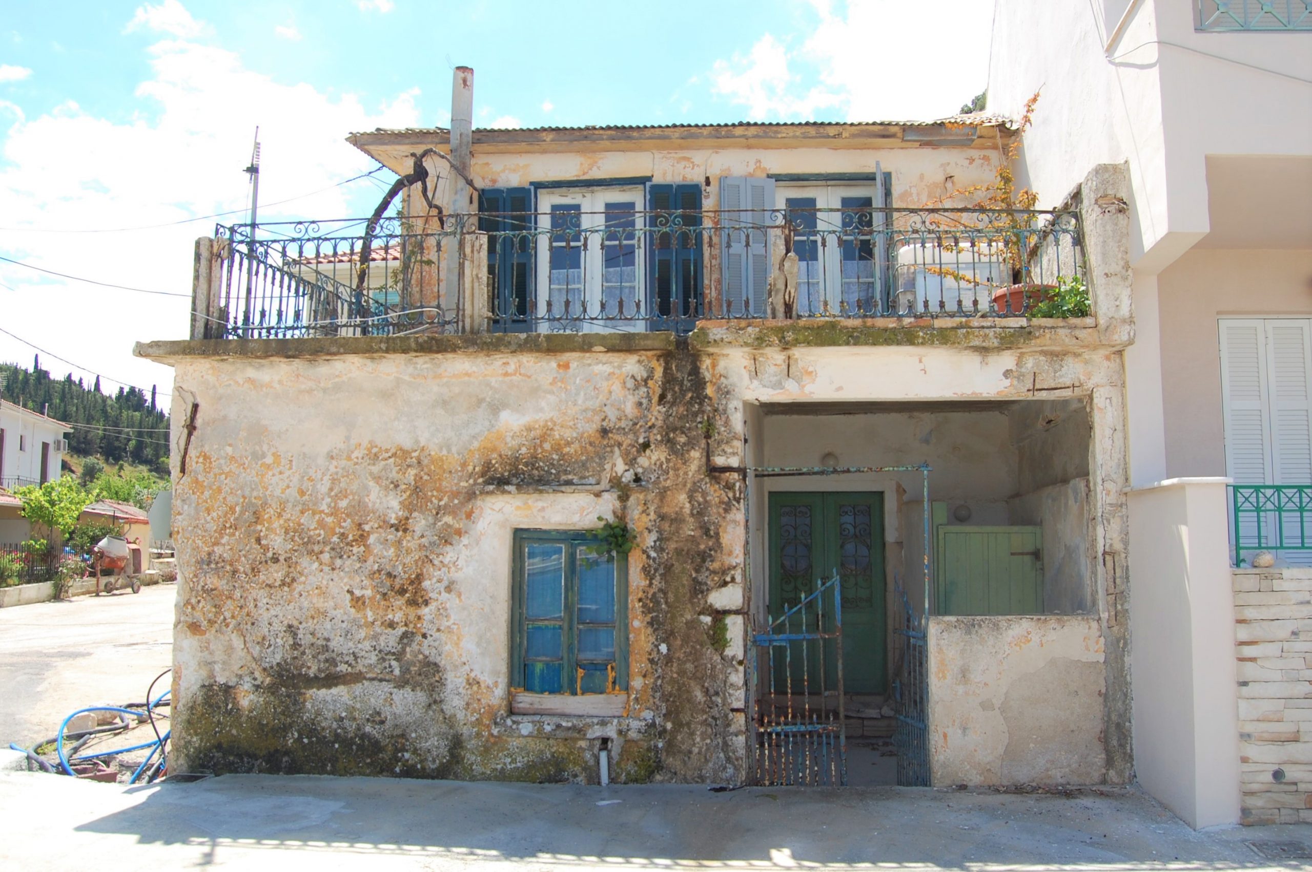 Exterior facade of house for sale Ithaca Greece, Frikes