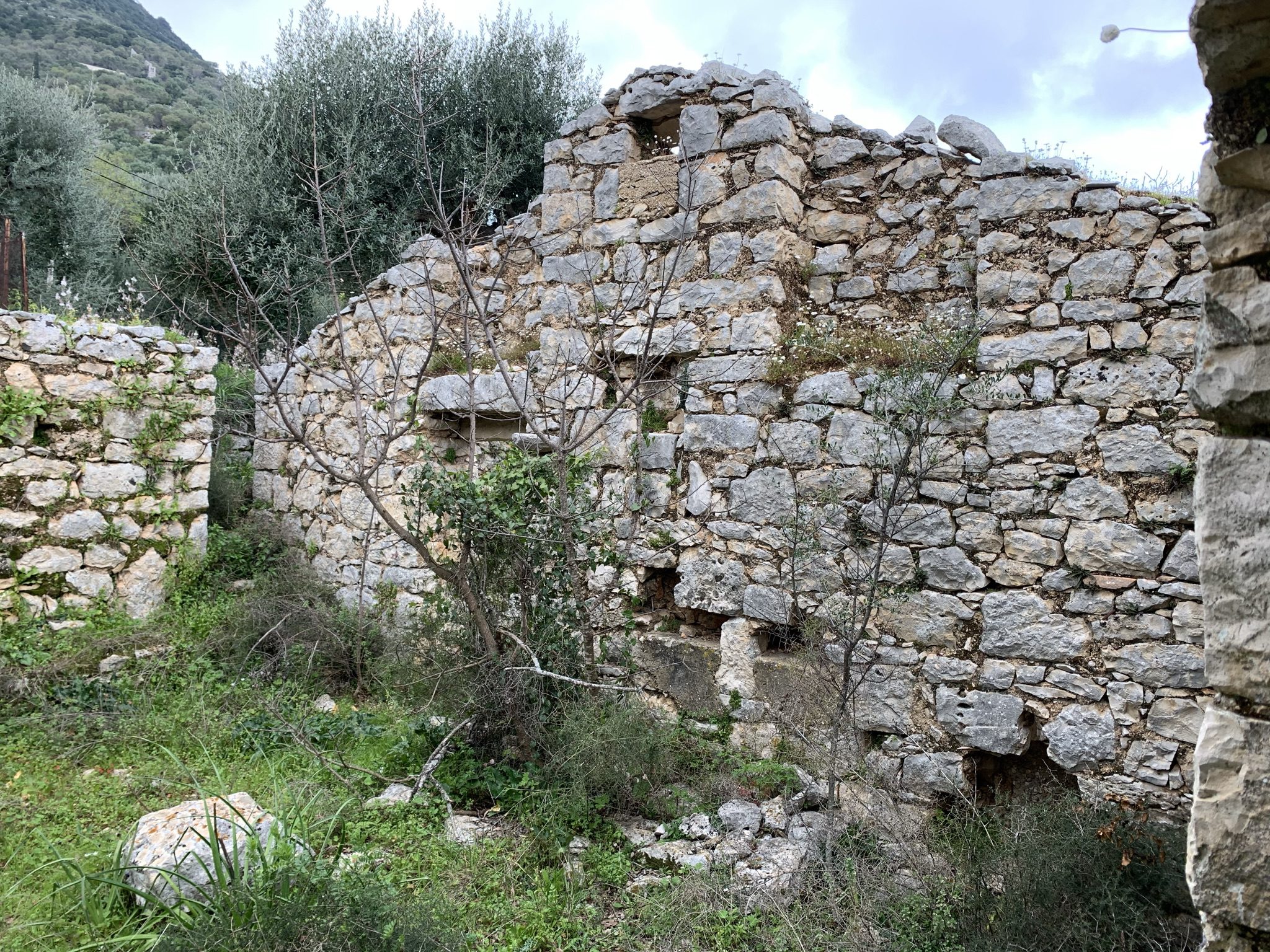Stone ruin of house for sale in Ithaca Greece, Perachori