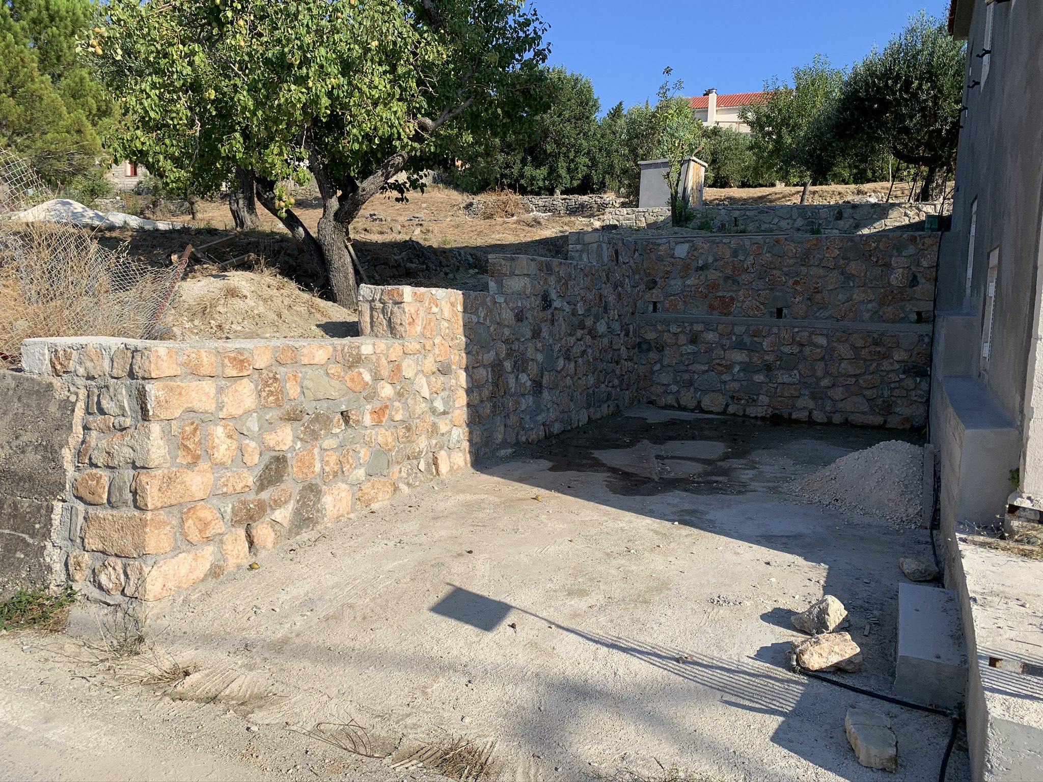 Driveway of house for sale in Ithaca Greece Platrithya