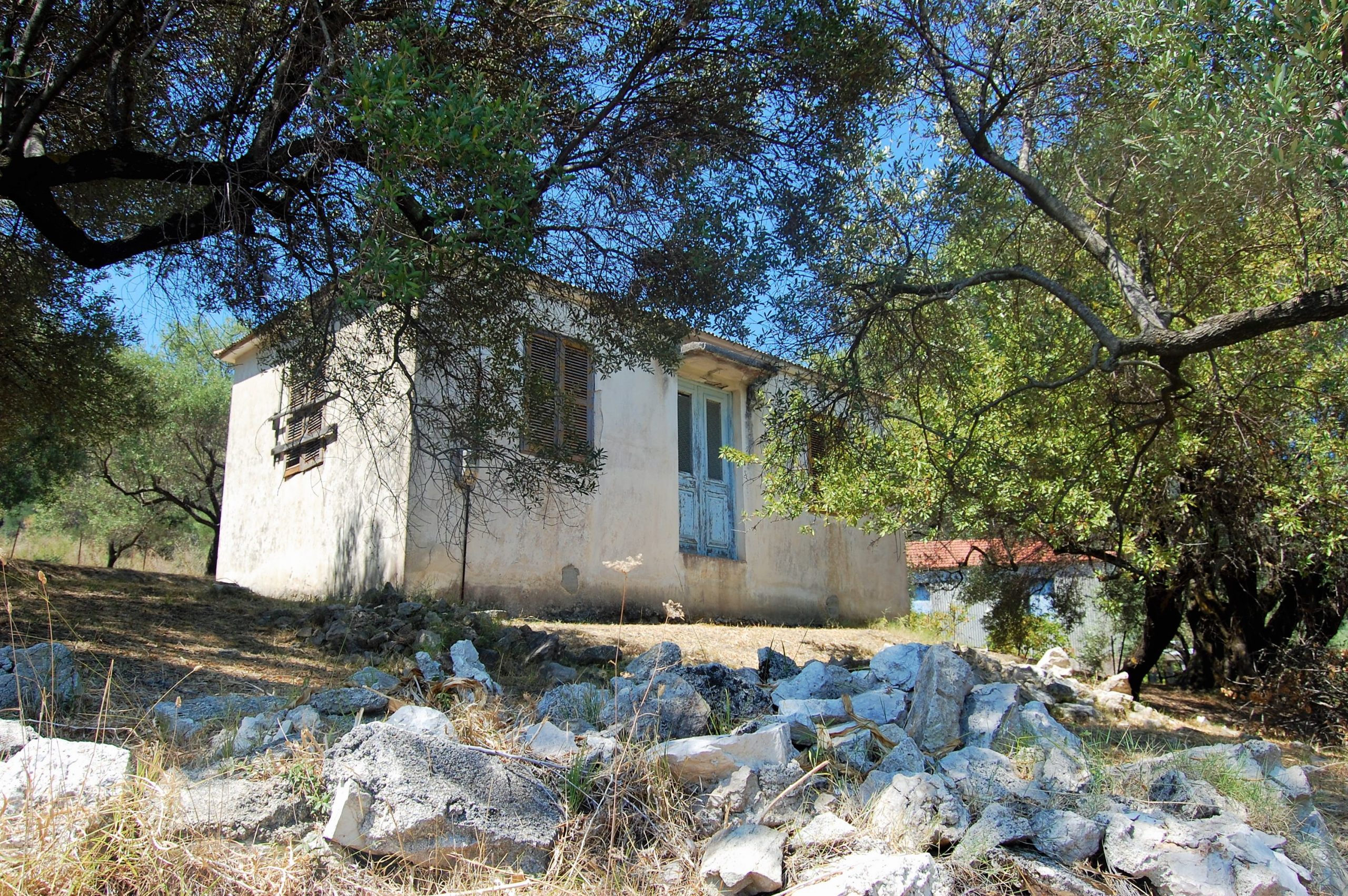 Exterior facade of house for sale in Ithaca Greece, Kolleri