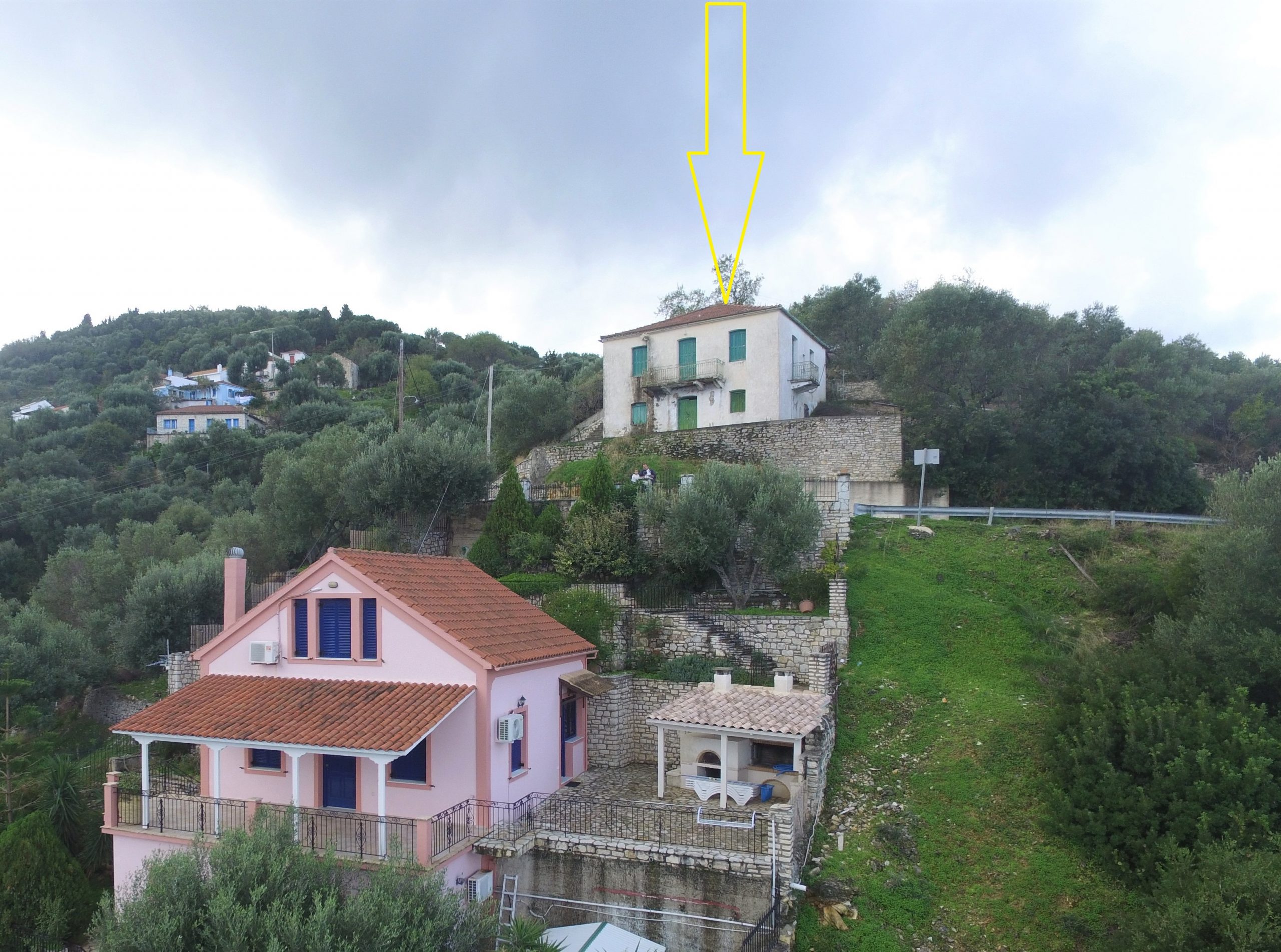 House for sale in Ithaca Greece with exterior views