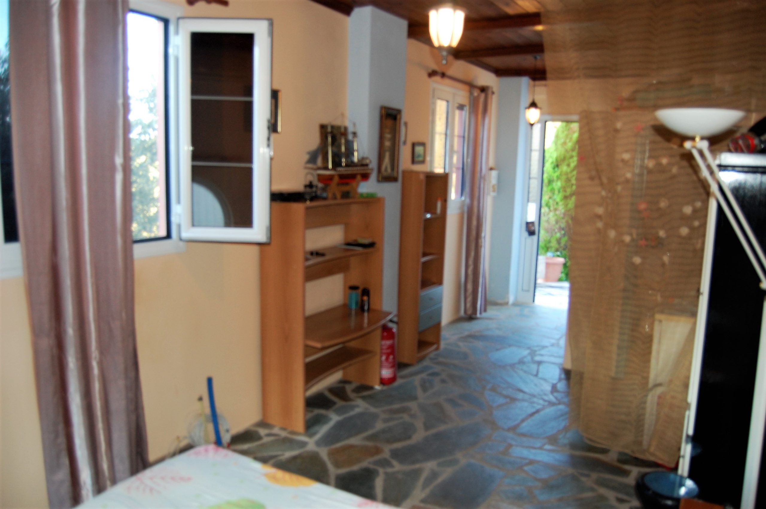 Interior of studio flat of property for sale in Ithaca Greece Kioni
