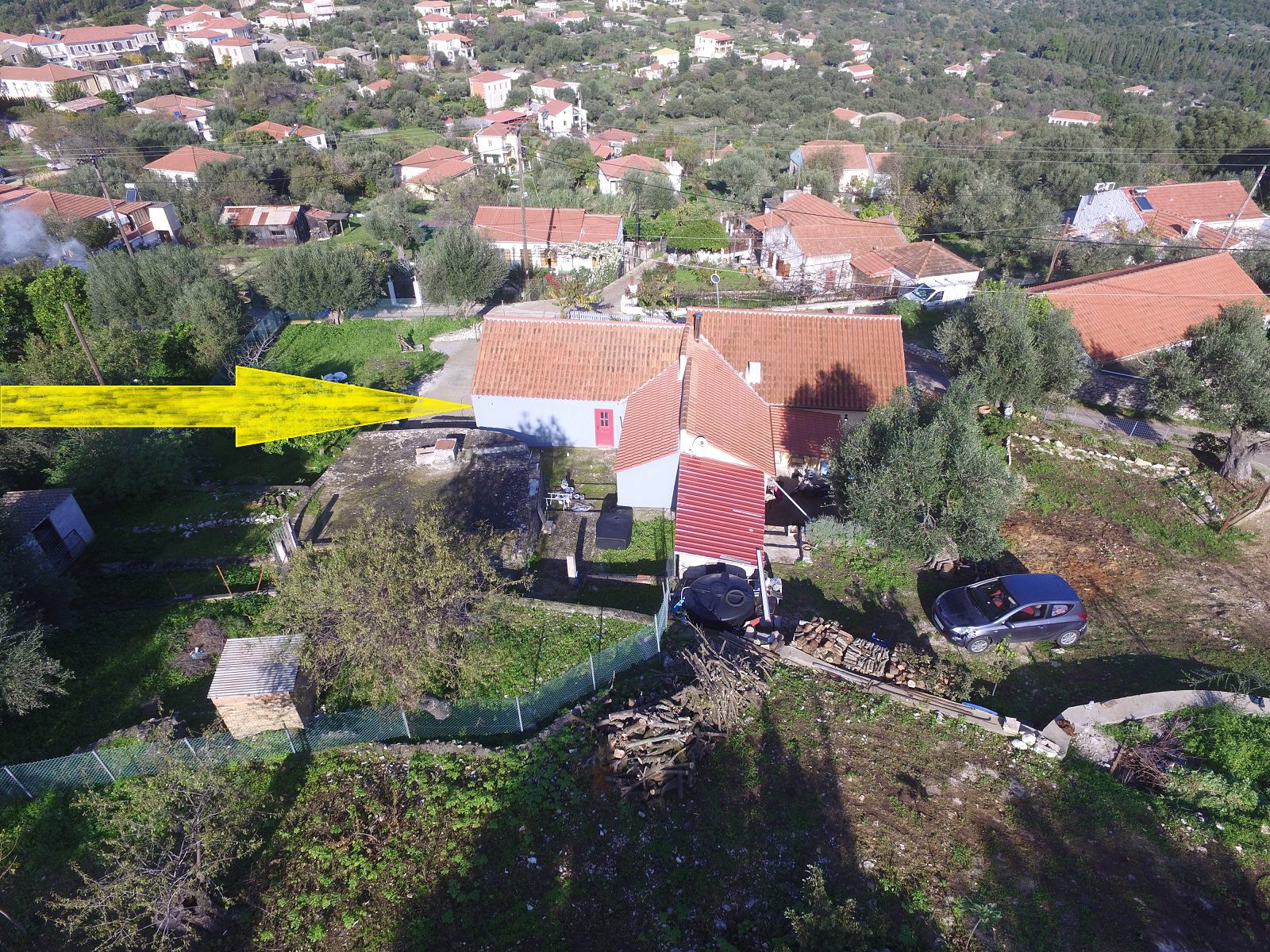 Aerial view of houseAerial view of house for sale Ithaca Greece
