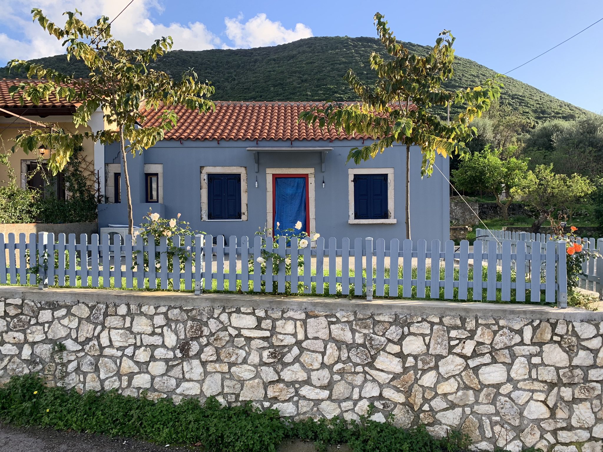 Exterior view of house for sale on Ithaca Greece