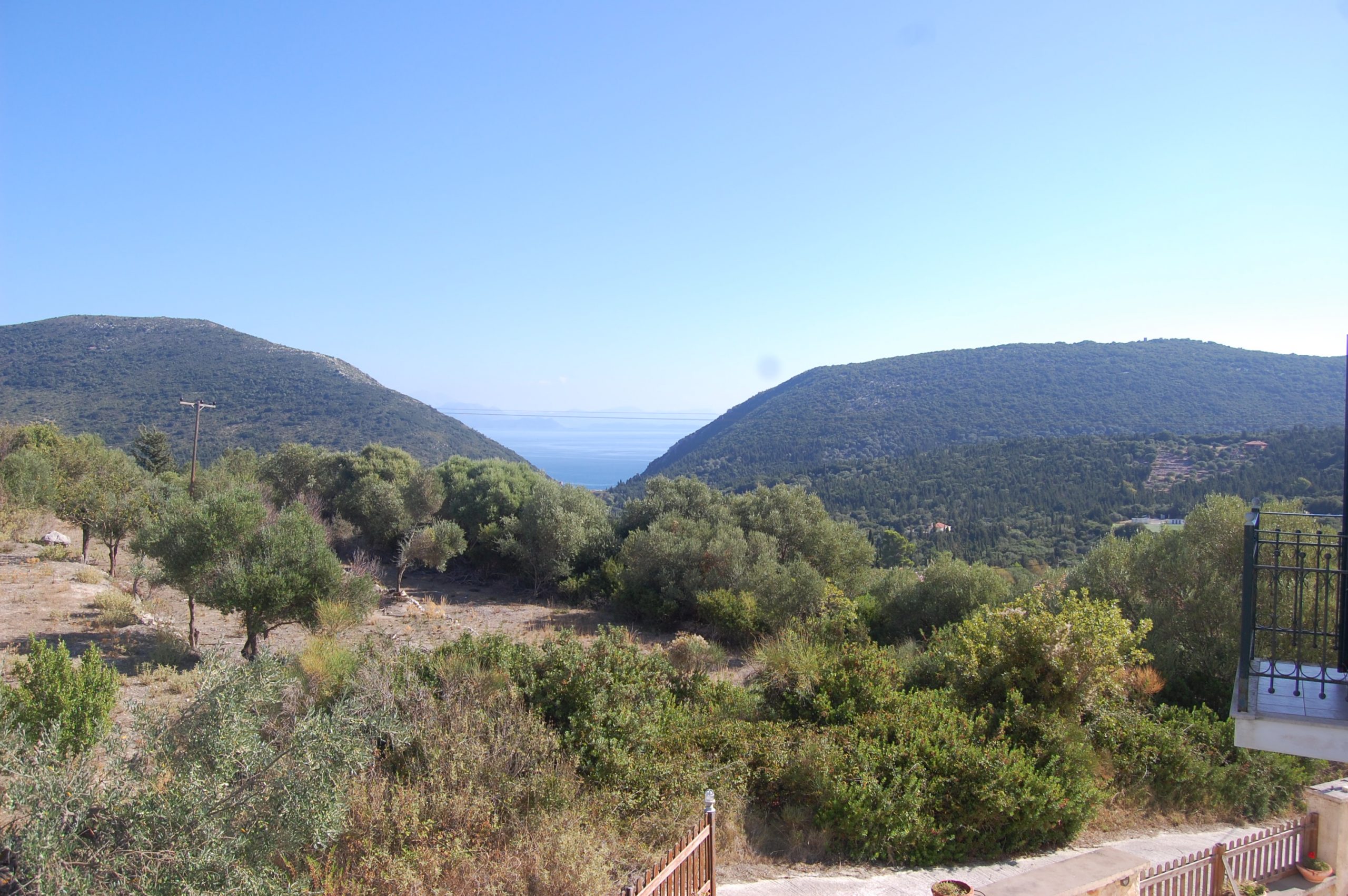 Θέα από το Iriana Village προς ενοικίαση στην Ιθάκη Ελλάδα, Σταυρός