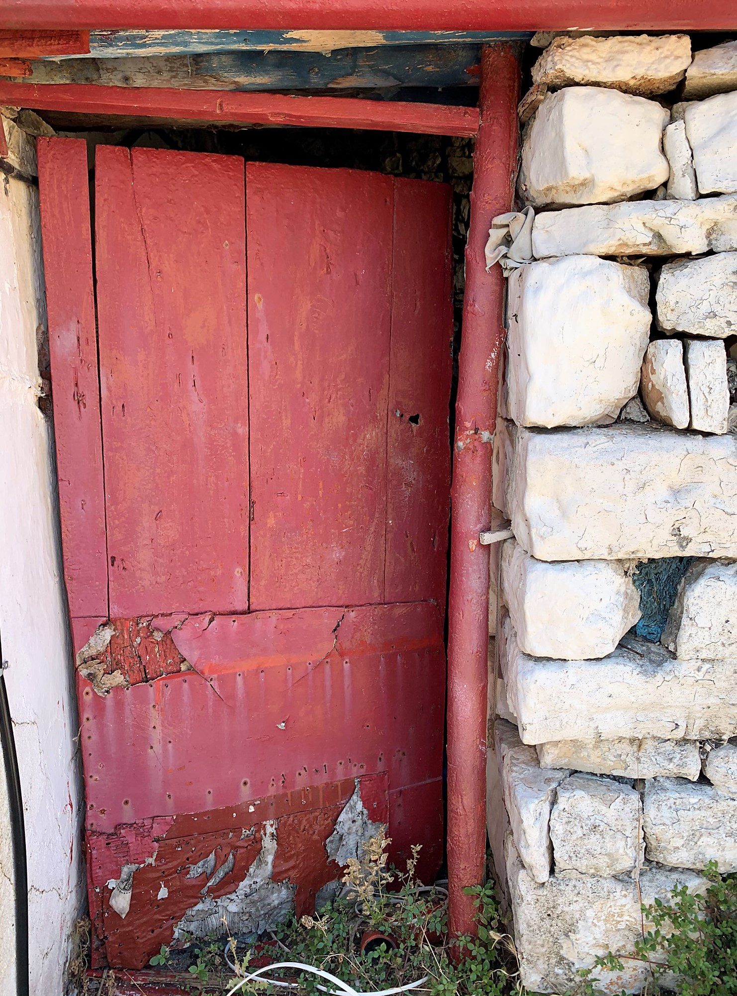 Door of old house for sale in Ithaca Greece, Rachi/Kioni