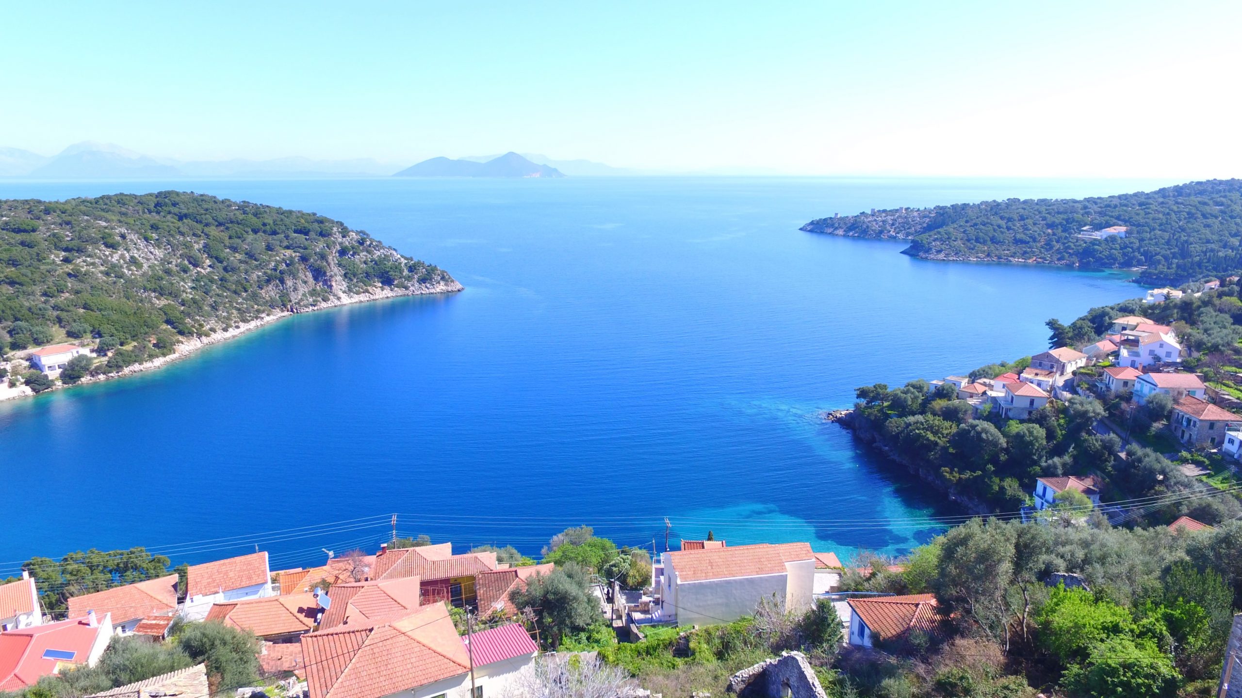 Seaside view of house for sale in Ithaca Greece