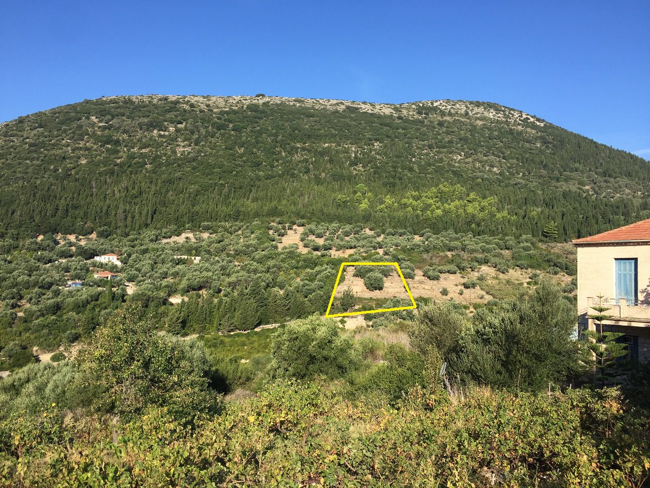 Aerial view of land for sale on Ithaca Greece