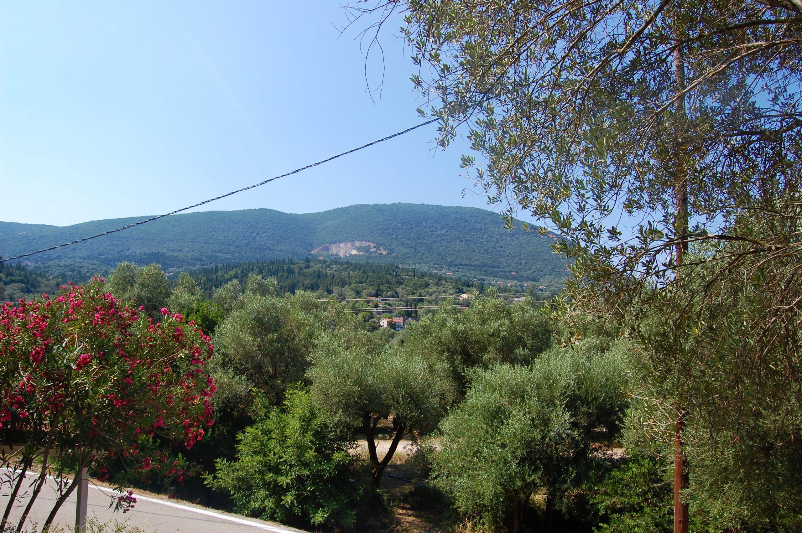 Landscape and terrain of land for sale in Ithaca Greece Frikes