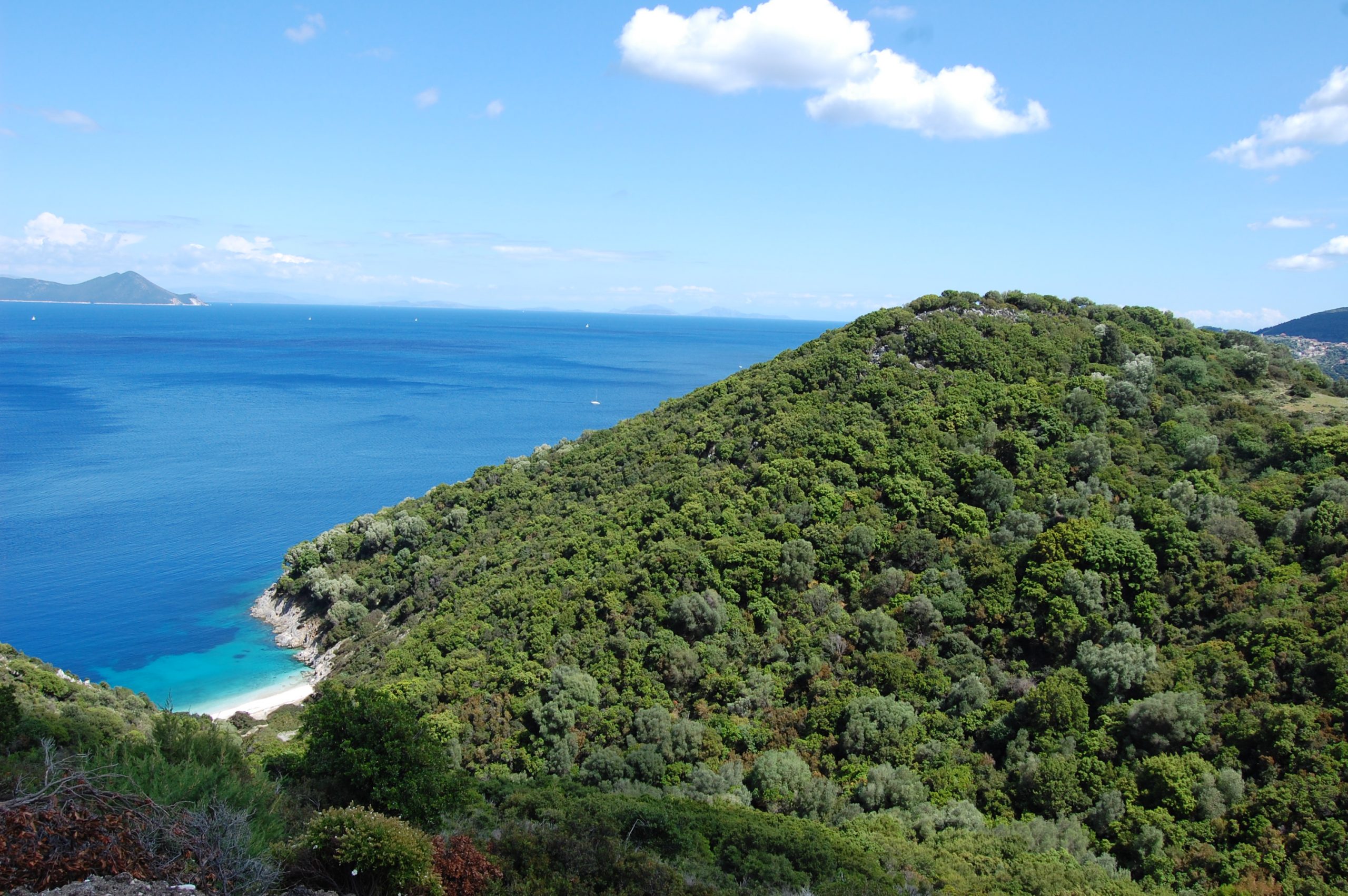 Seaside view of land for sale Ithaca Greece