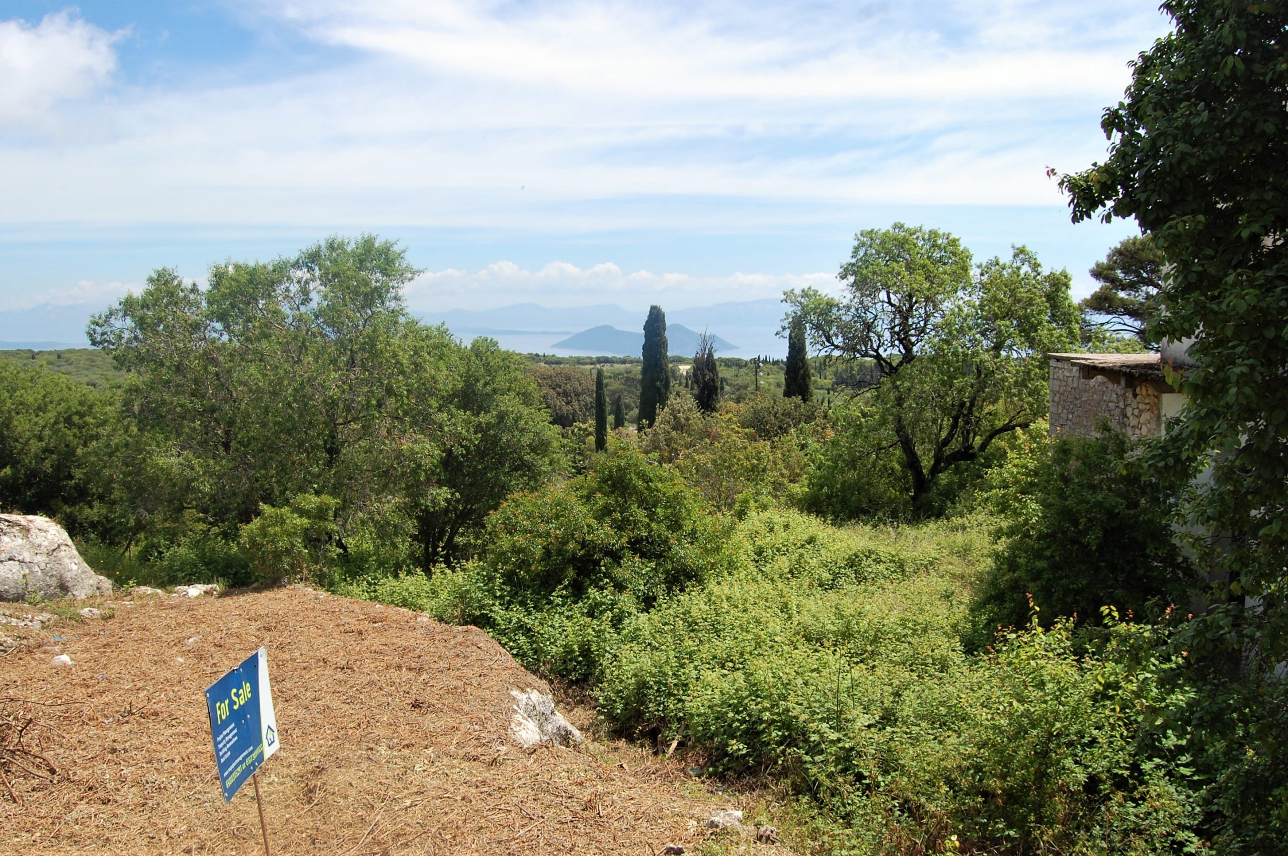 Landscape terrain of land for sale Ithaca Greece Anoghi
