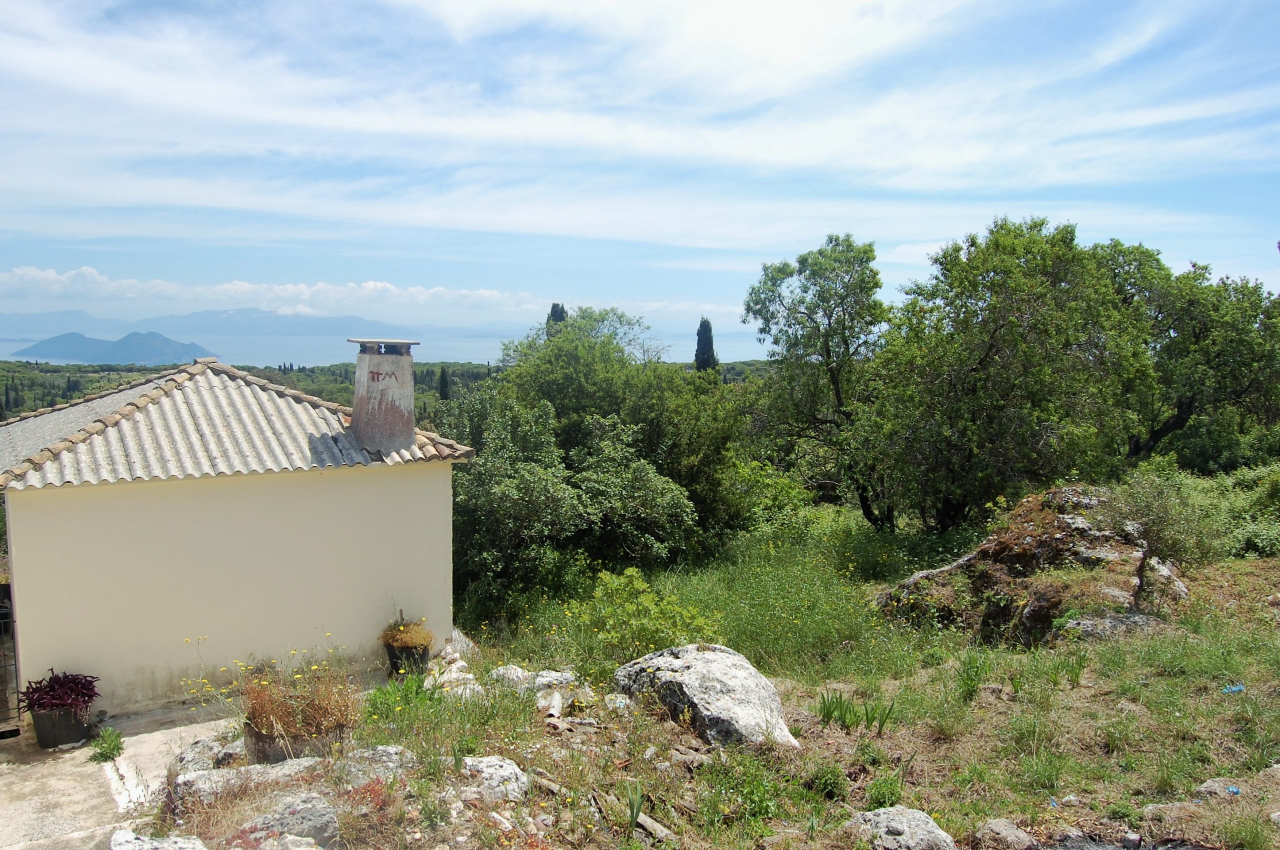 Landscape terrain of land for sale Ithaca Greece Anoghi