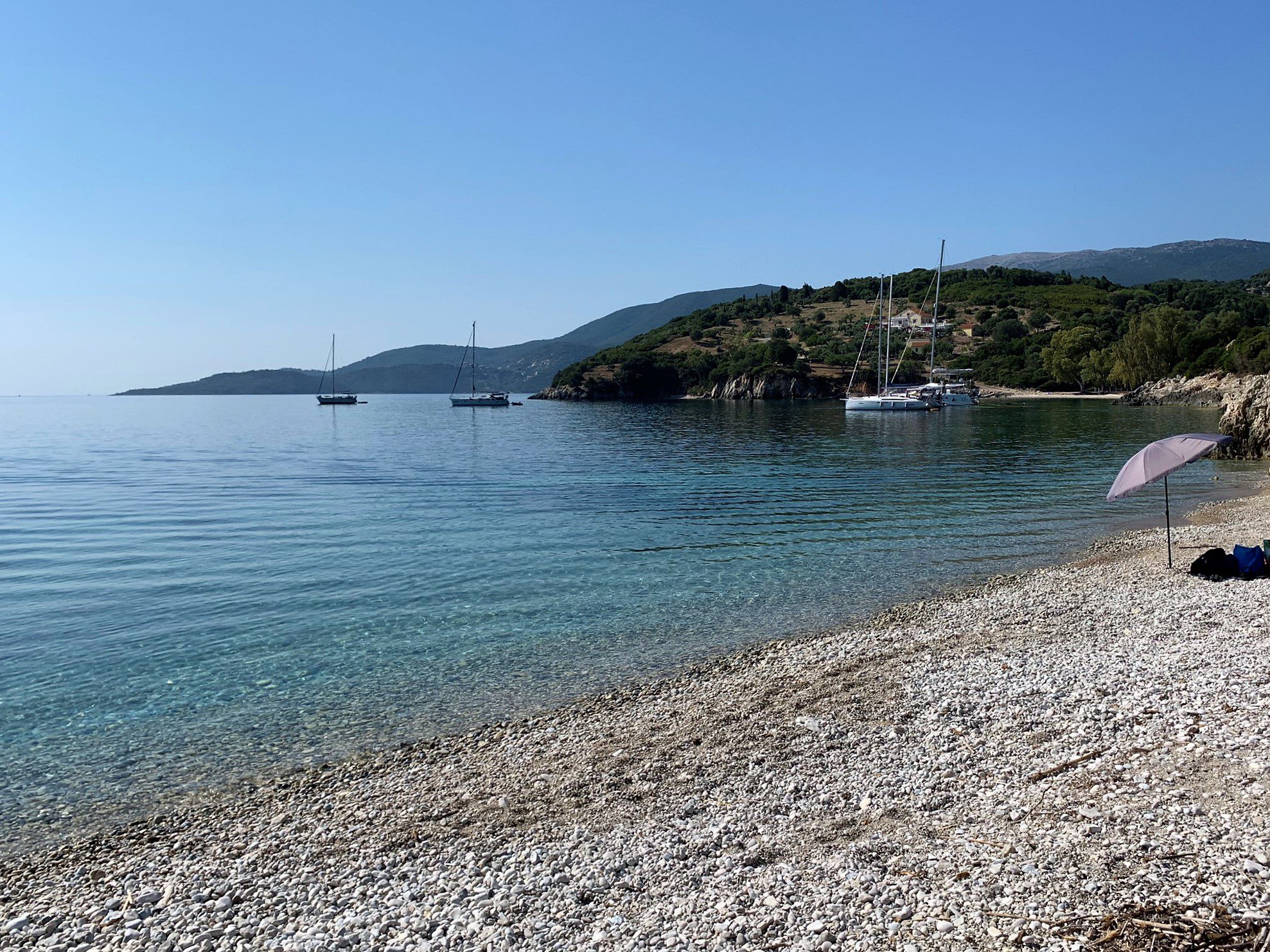 Landscape and terrain of land for sale on Ithaca Greece in Marmakas