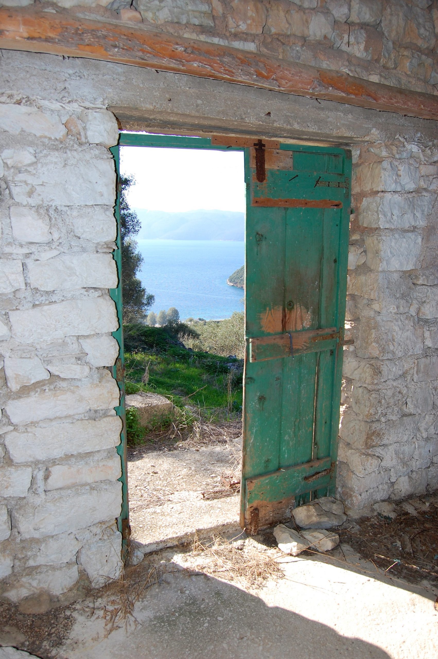 Interior view of land with house for sale on Ithaca Greece