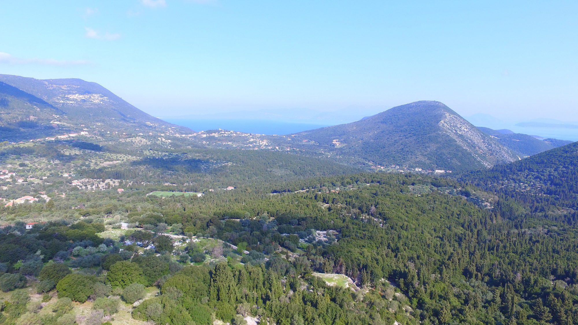 Landscape view of land for sale in Ithaca Greece Stavros