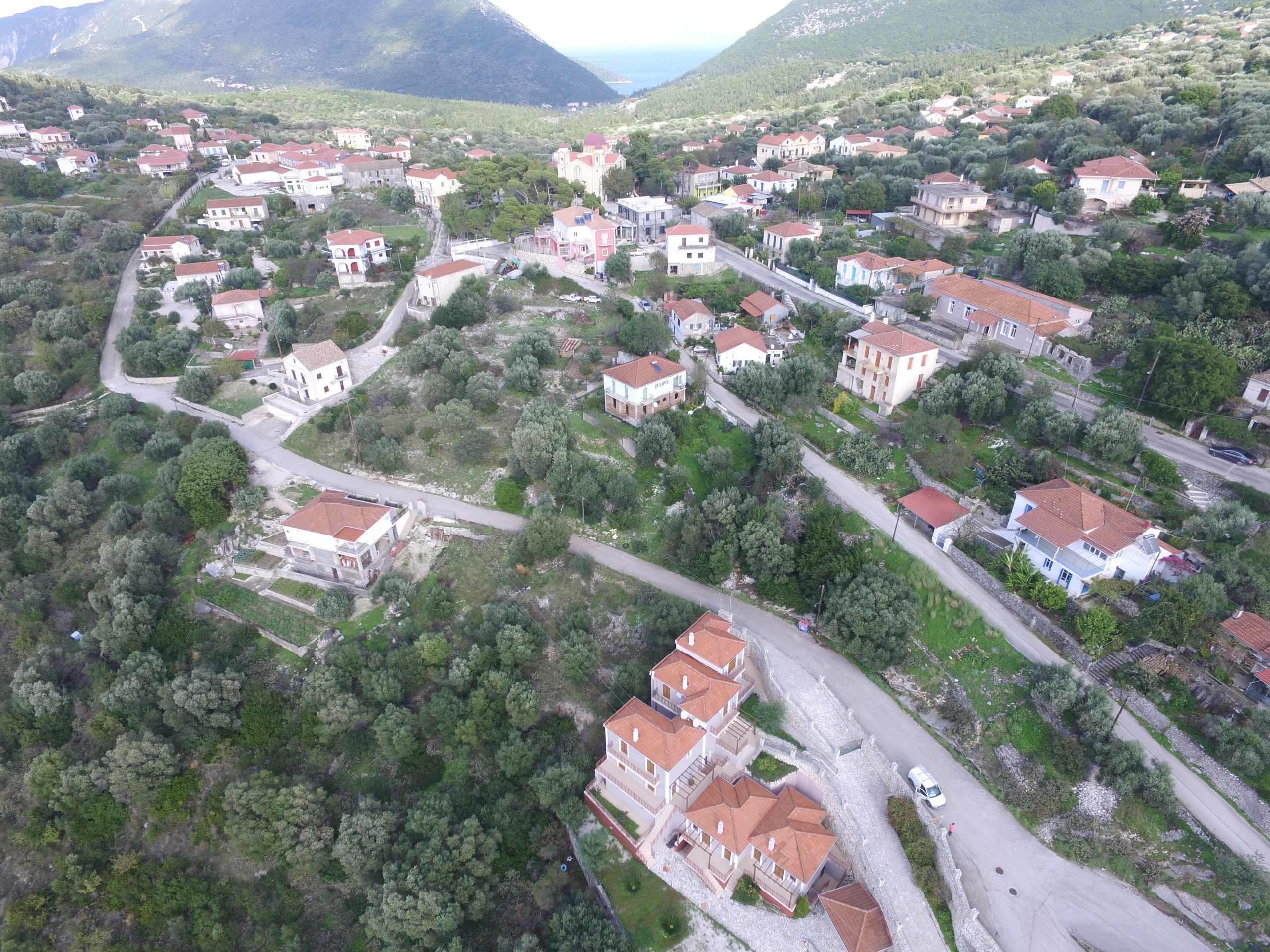 Aerial view of land for sale on Ithaca Greece