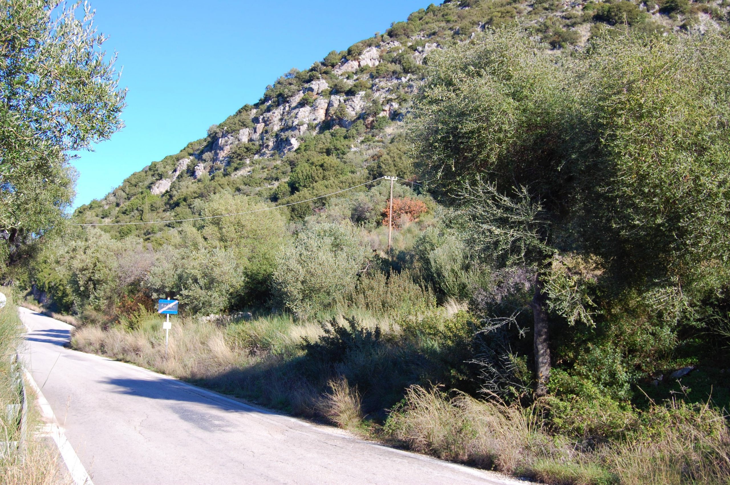 Road access of land for sale on Ithaca Greece, Lefki