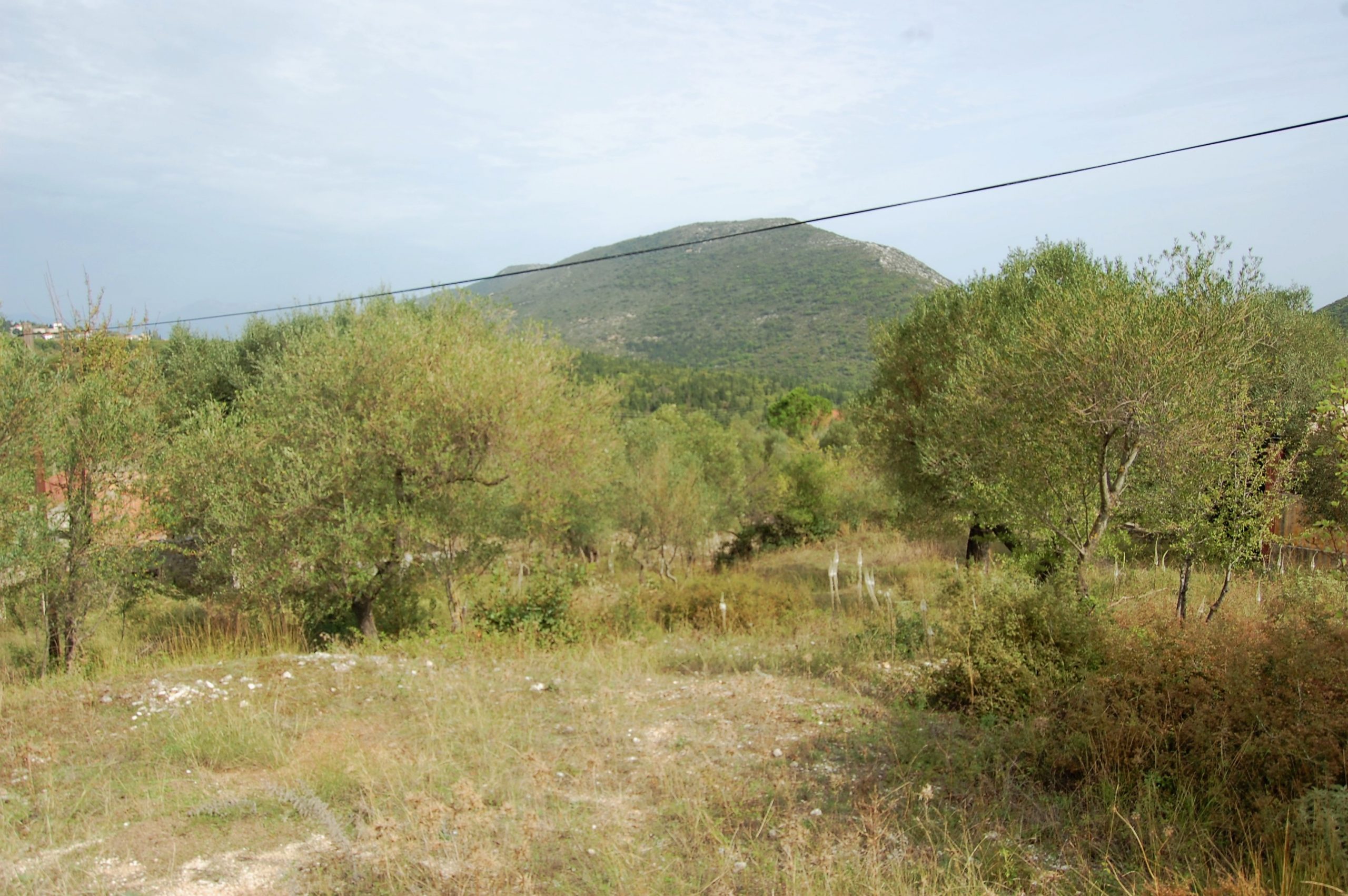 Landscape of land for sale in Ithaca Greece, Stavros