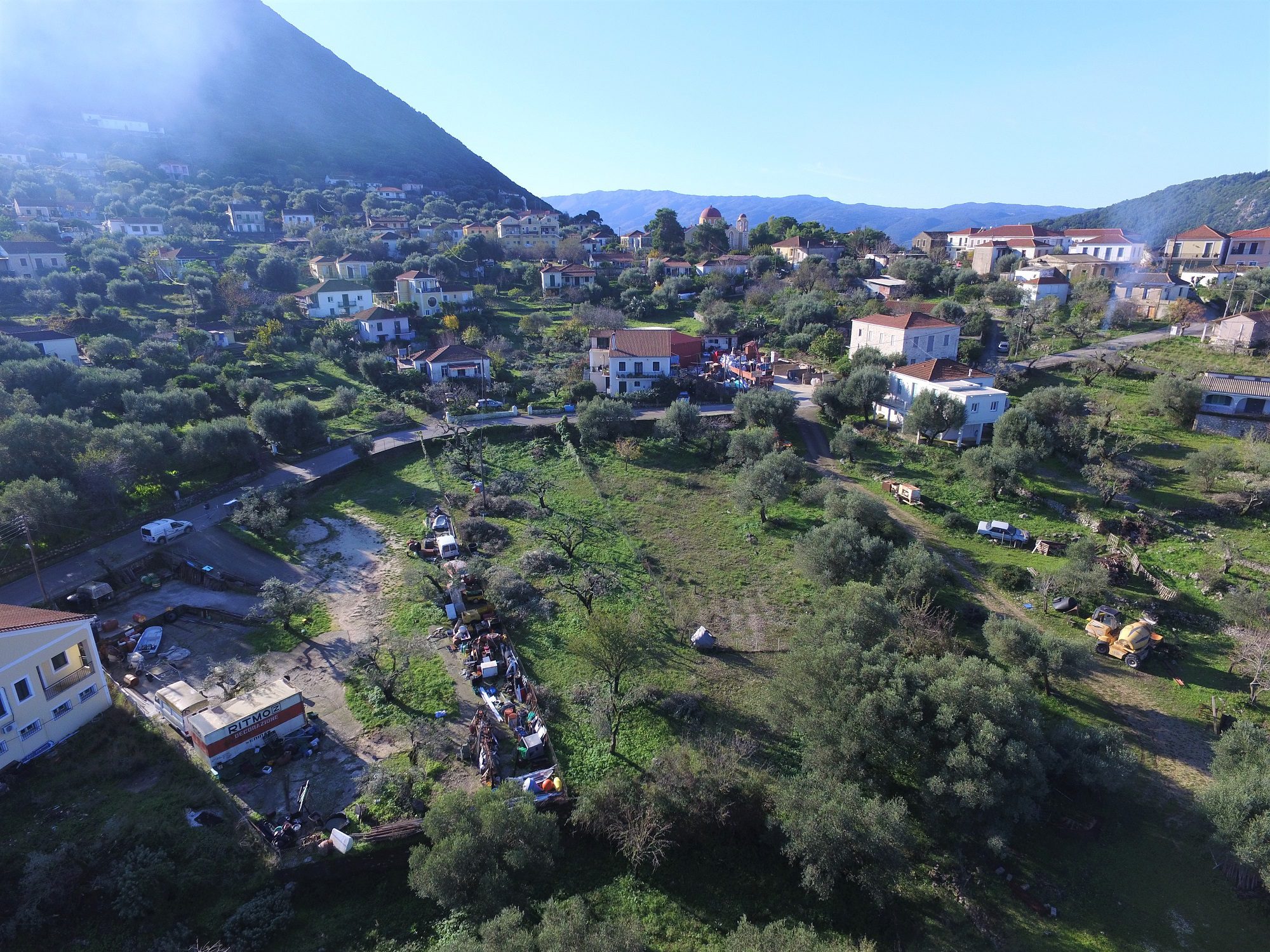 Aerial view land for sale in Ithaca Greece