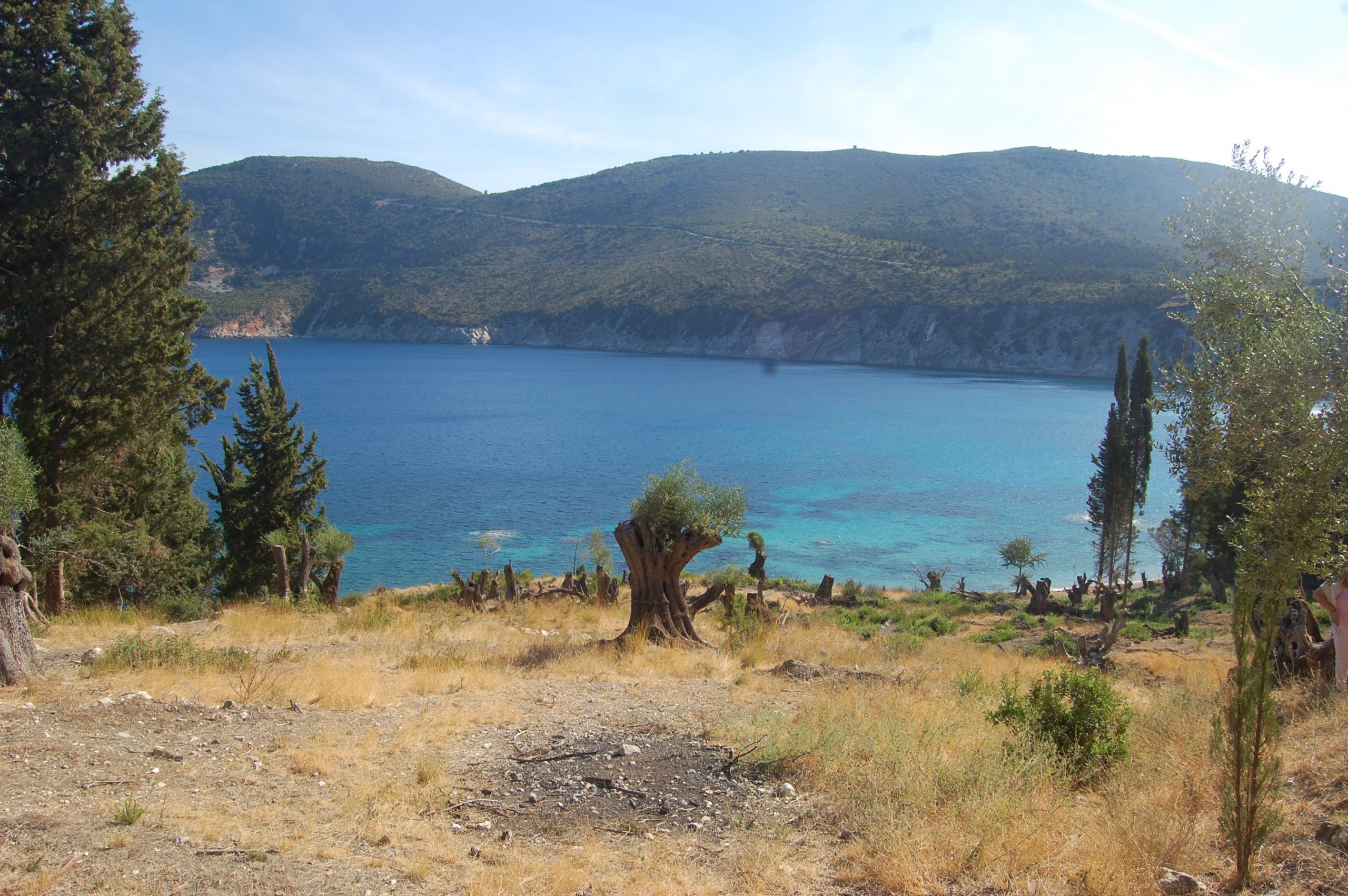 Landscape and view of property for sale in Ithaca Greece Afales/Perivoli beach