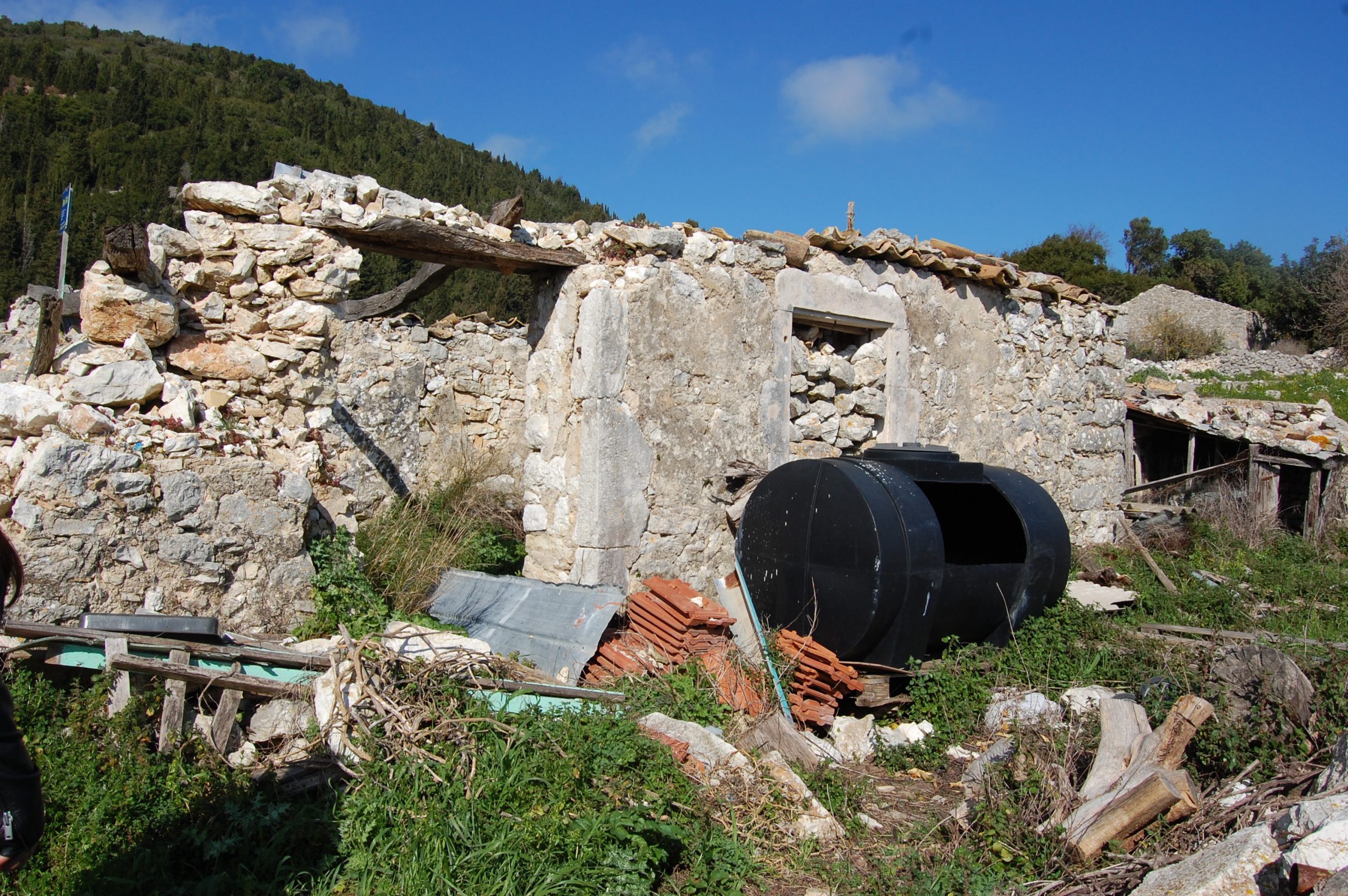 Landscape and terrain of land for sale on Ithaca Greece
