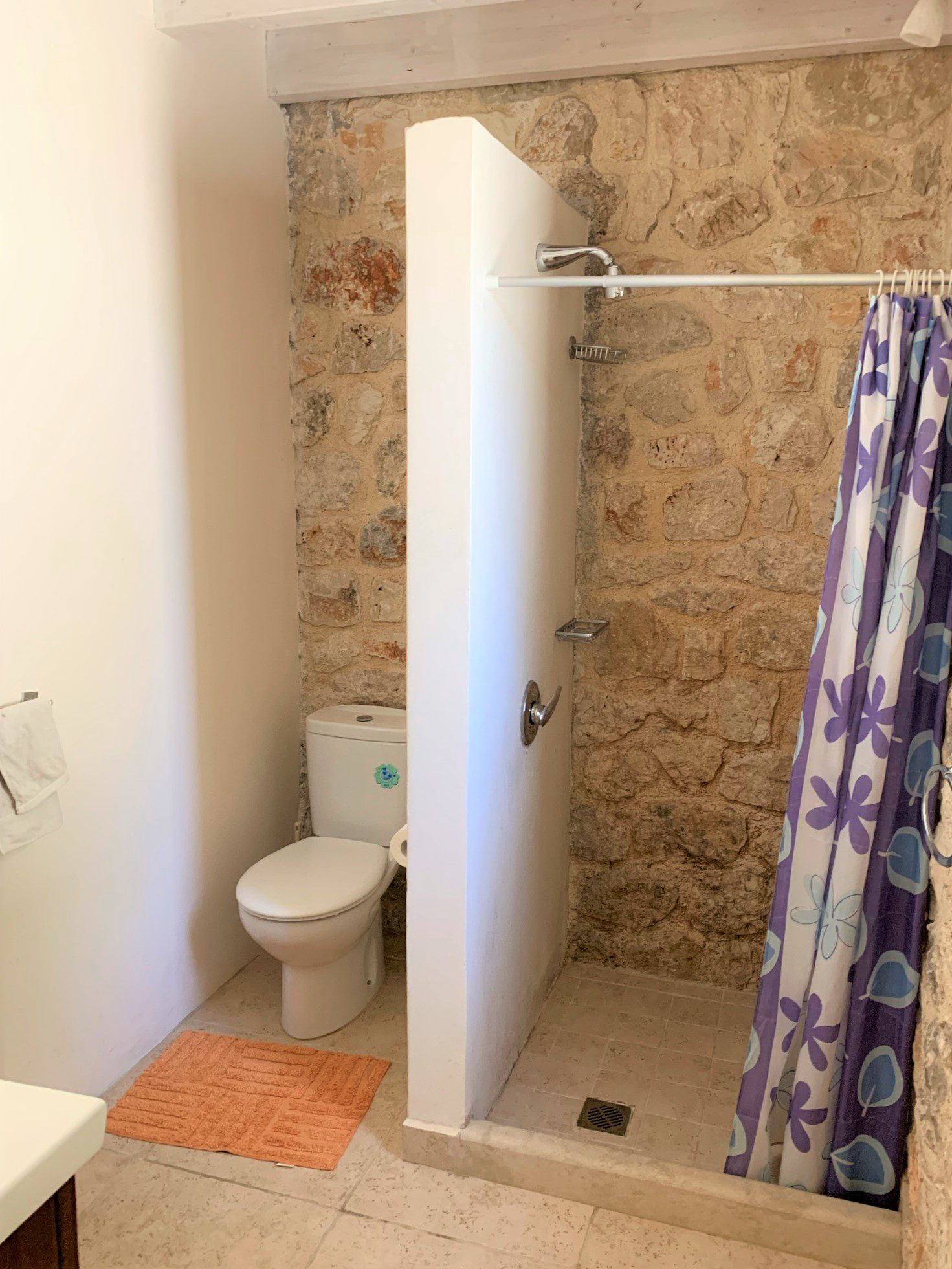 Bathroom of holiday houses for rent on Ithaca Greece, Stavros