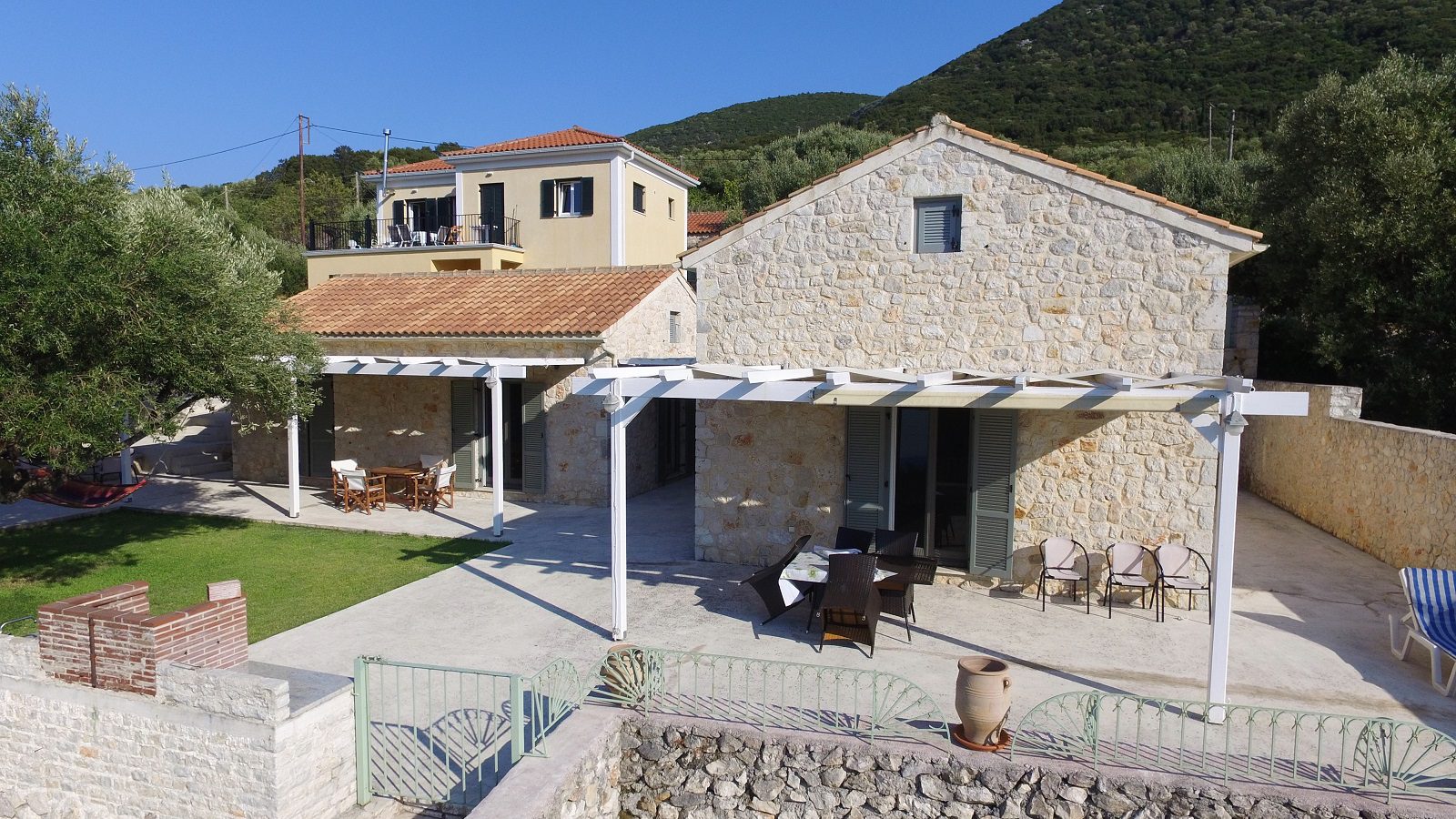 Aerial view of villa for rent Ithaca Greece, Stavros