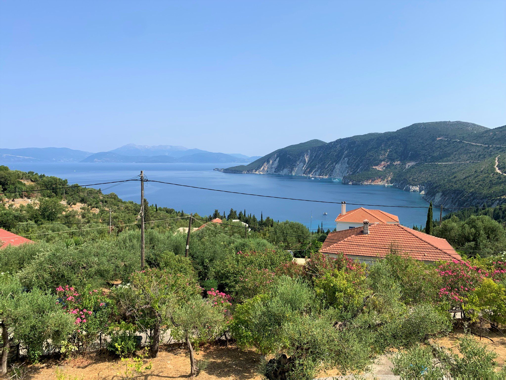 View from Afales View for rent in Ithaca Greece, Kolleri