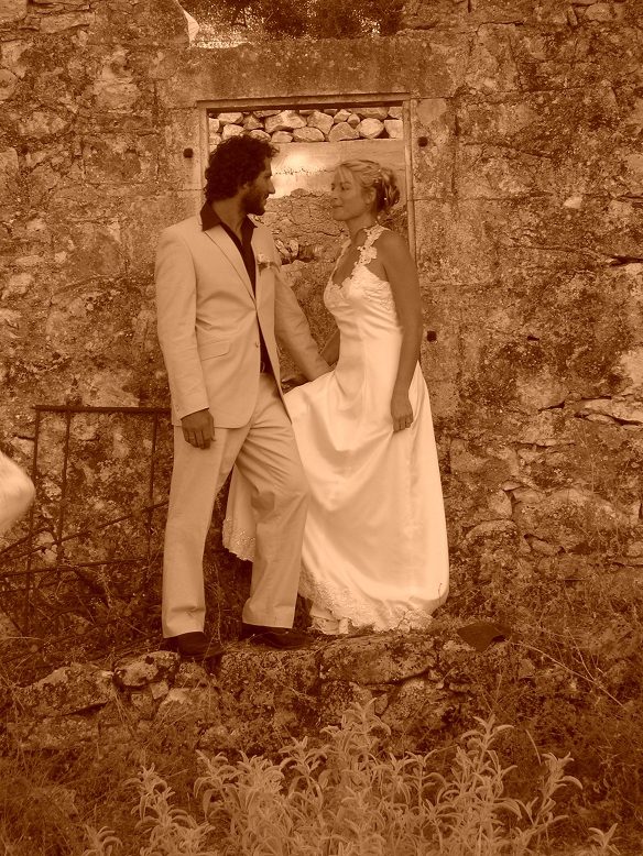 Bride and groom photoshoot on Ithaca Greece