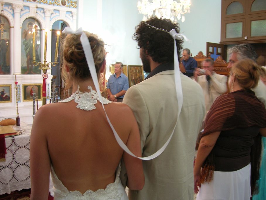 Wedding church ceremony on Ithaca Greece