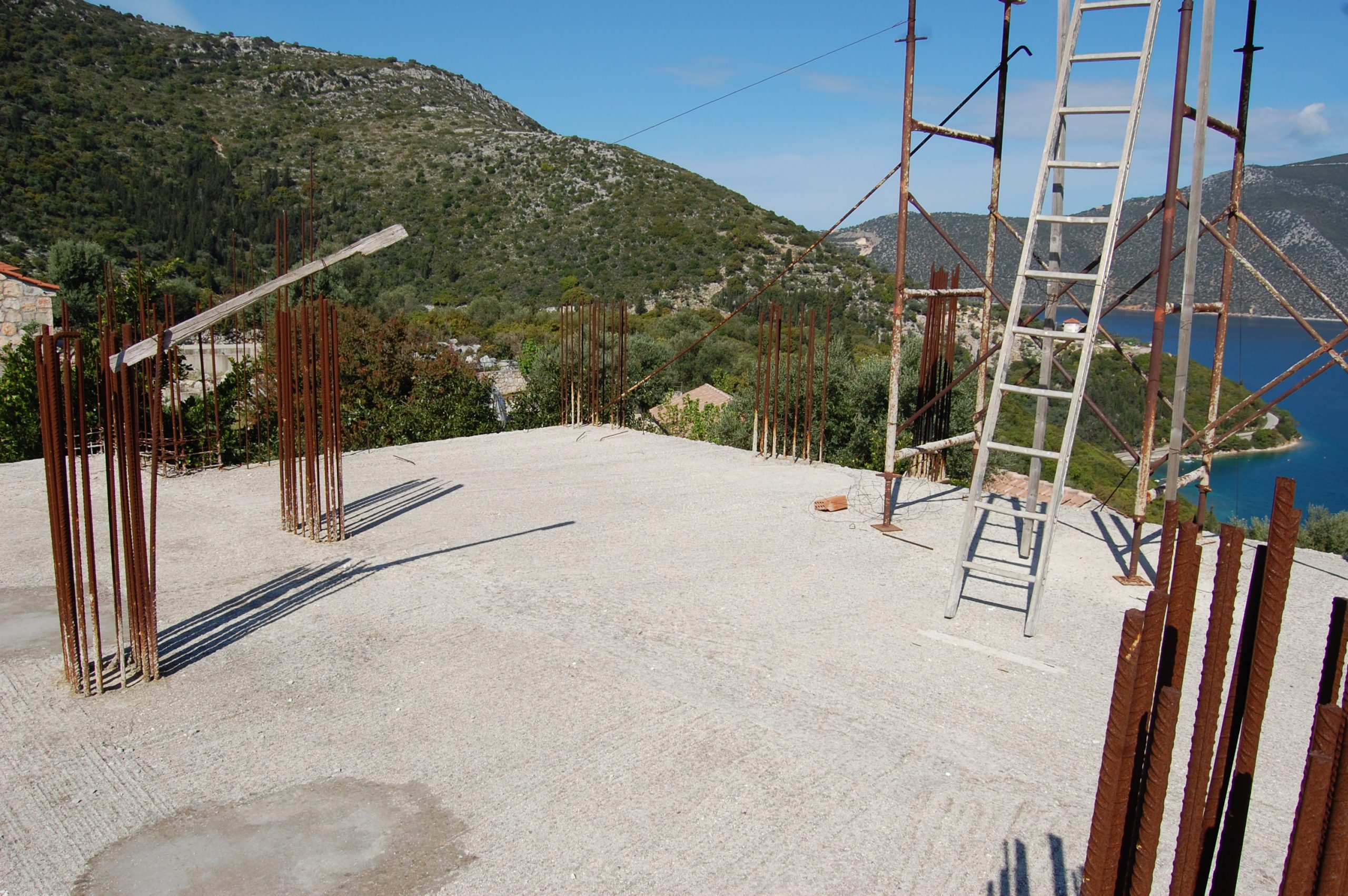 Foundation of house for sale in Ithaca Greece, Vathi