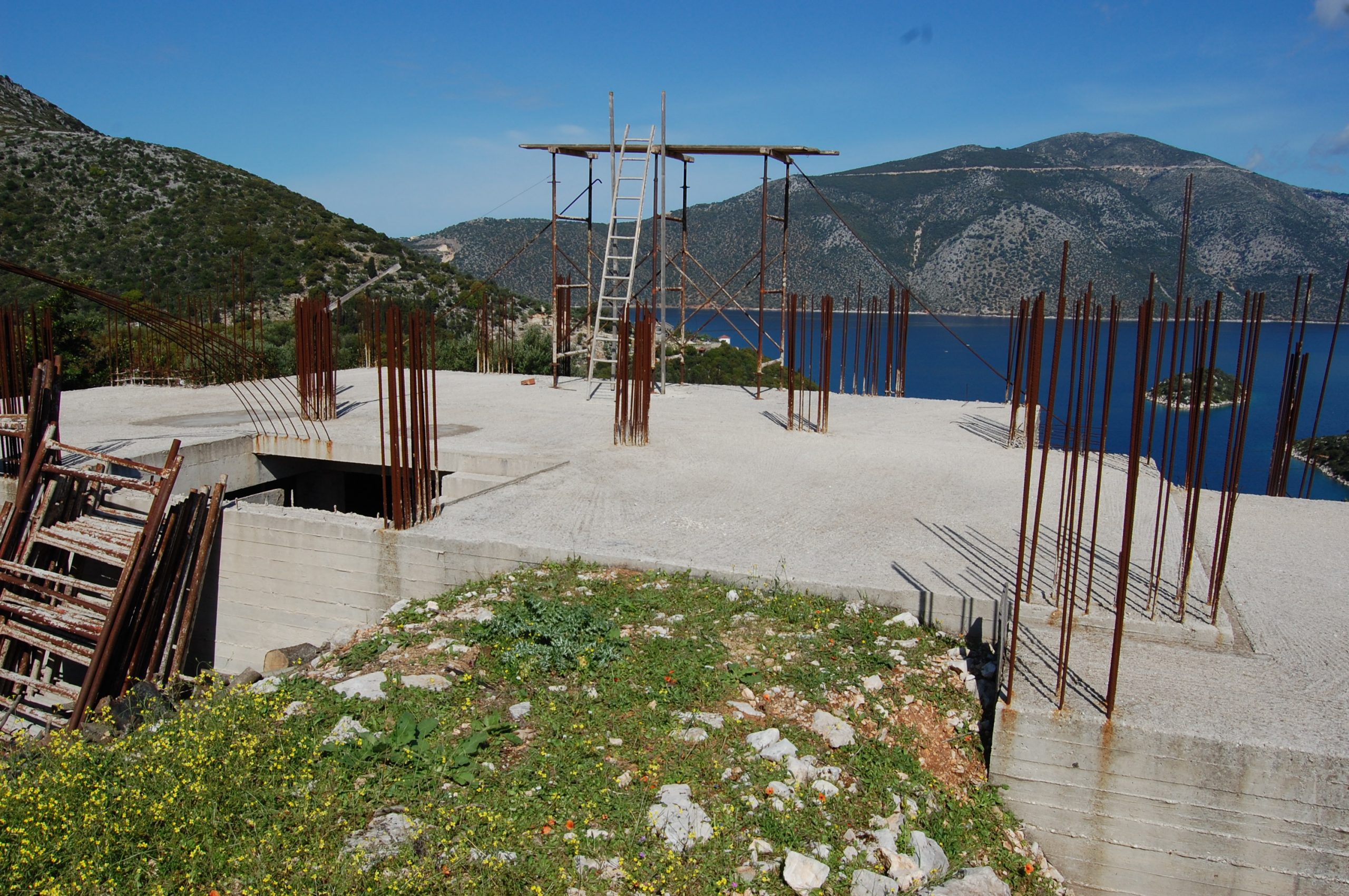 Foundation of house for sale in Ithaca Greece, Vathi