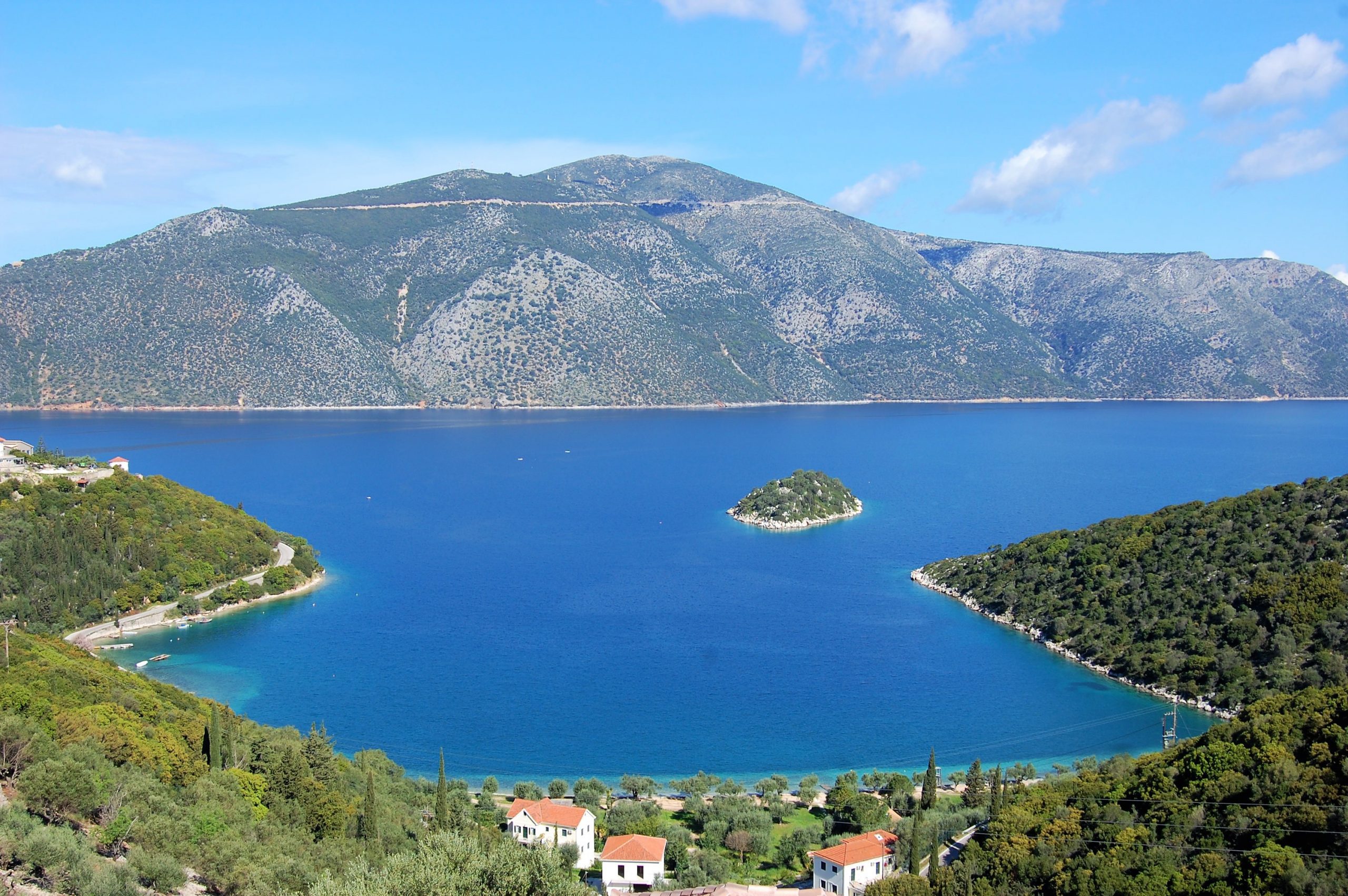Sea view and landscape of house for sale in Ithaca Greece, Vathi