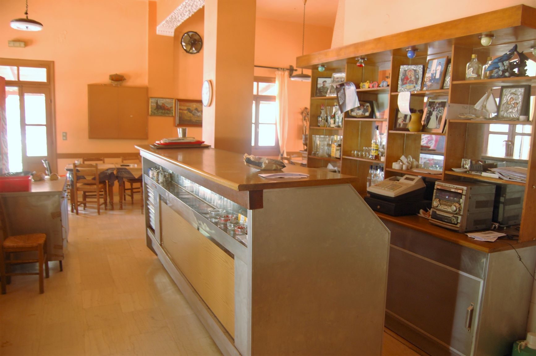 Interior of restaurant for sale in Ithaca Greece, Stavros