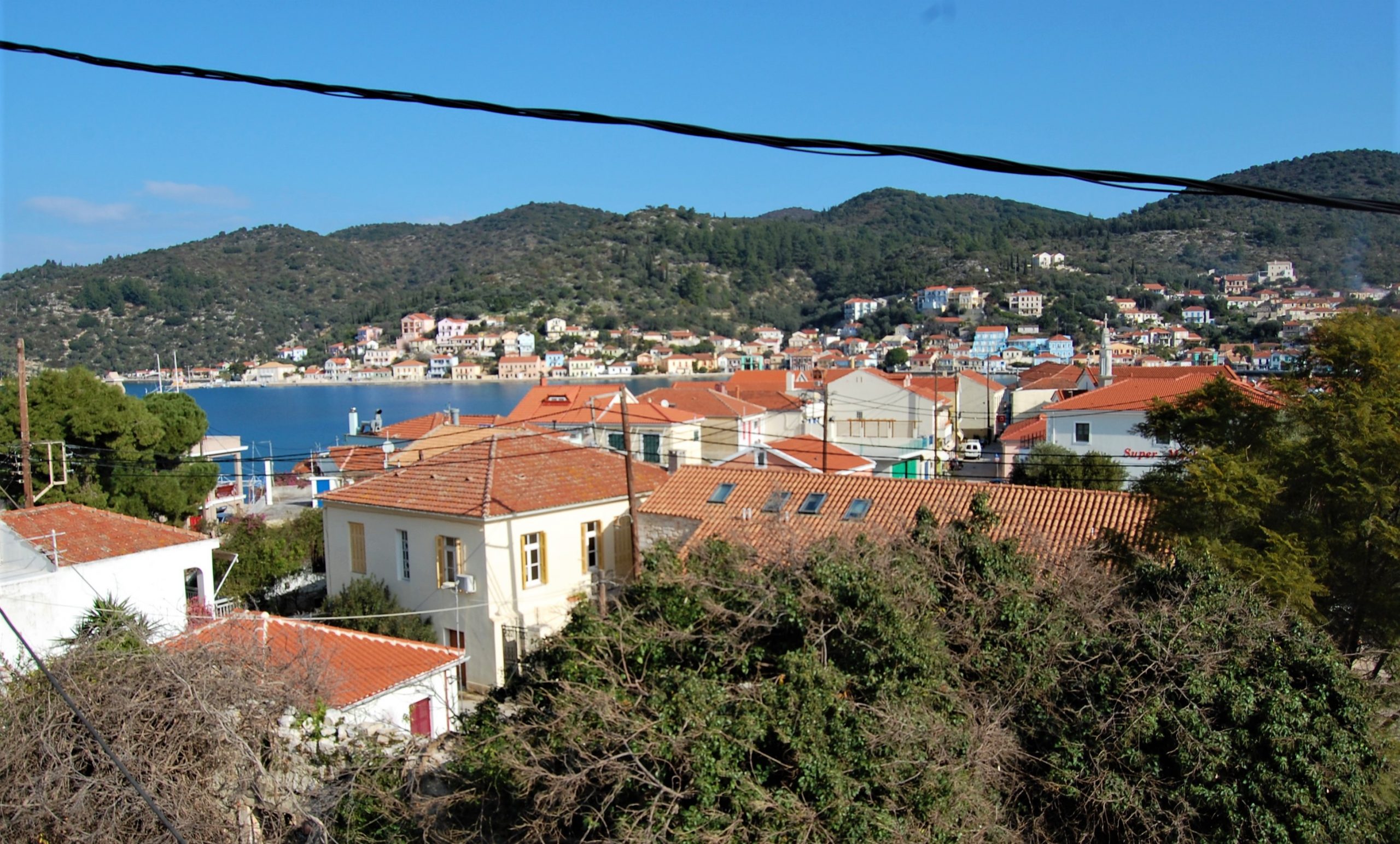 View from house for sale in Ithaca Greece, Vathi