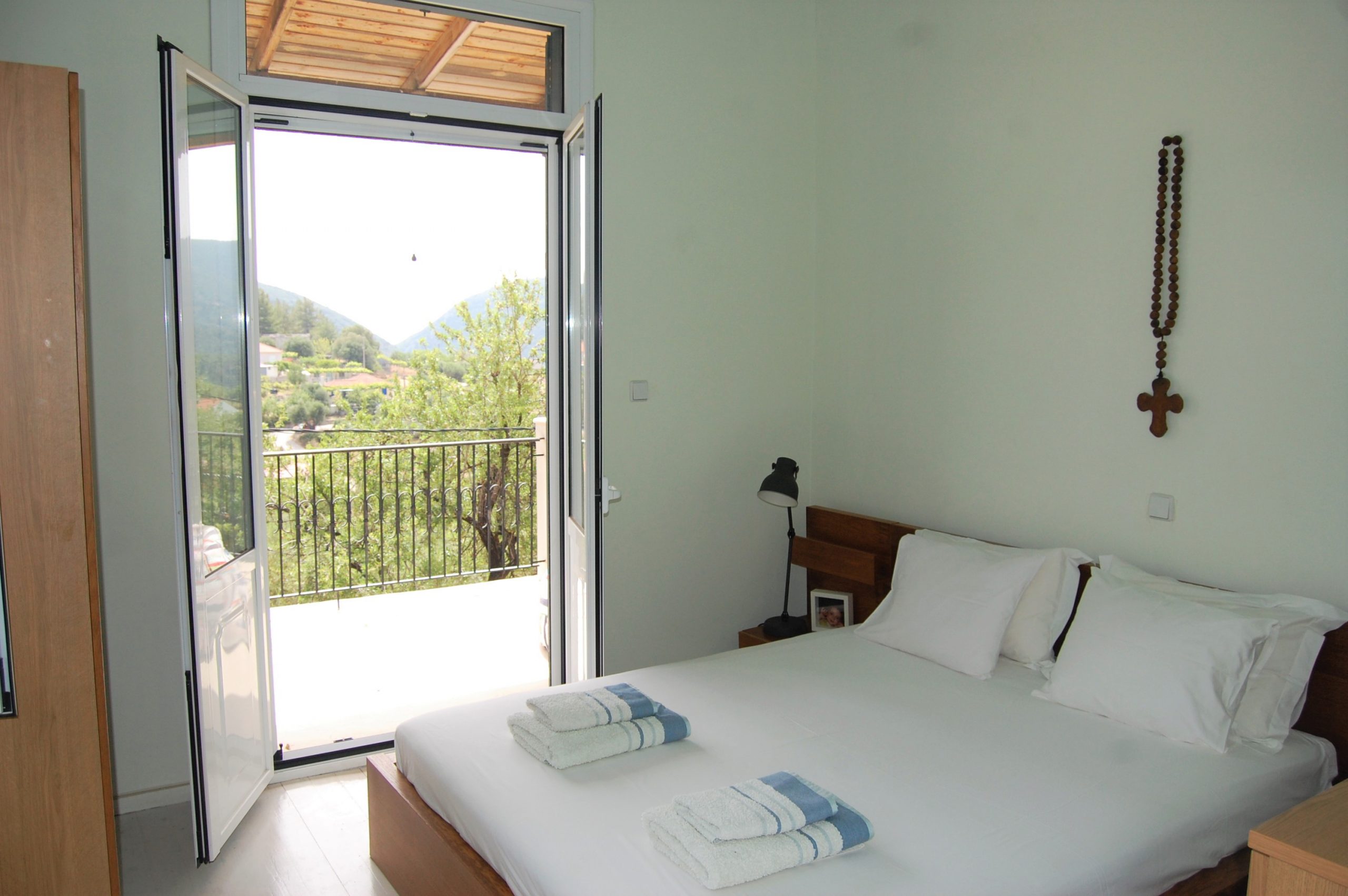 Bedroom of holiday house for rent on Ithaca Greece, Kolleri
