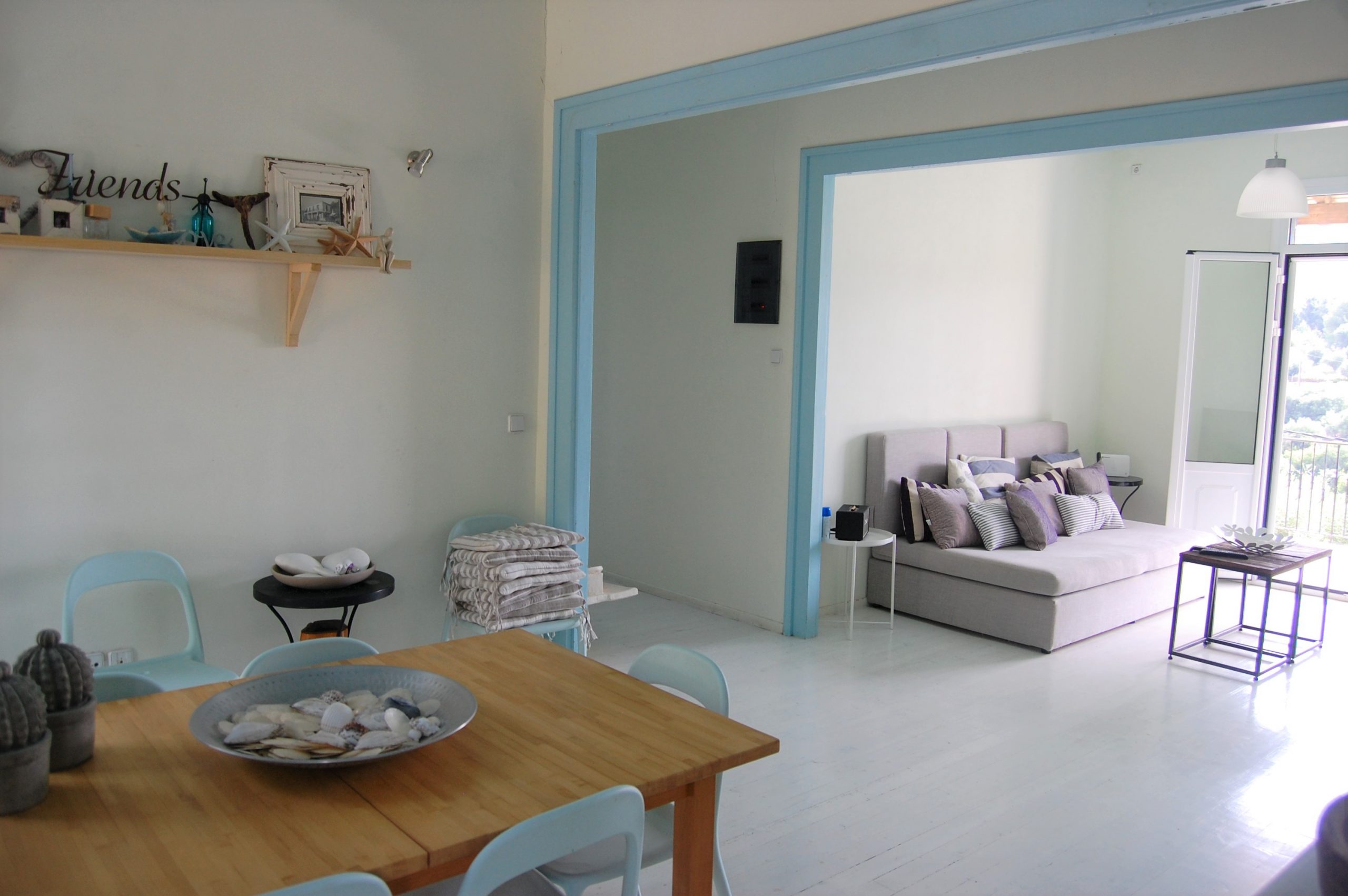 Living room area of holiday house for rent on Ithaca Greece, Kolleri