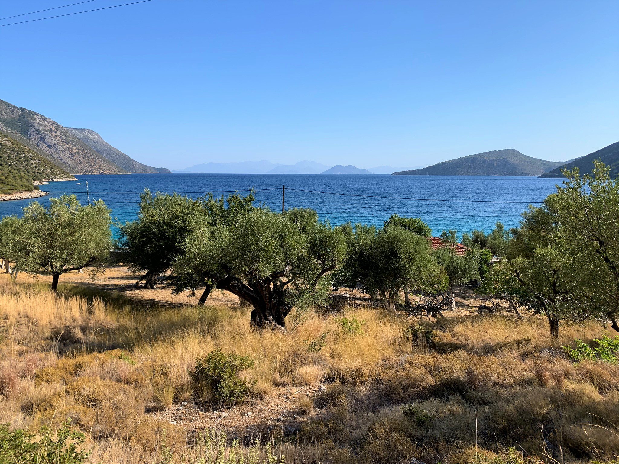 Landscape terrain of land for sale Ithaca Greece Brosta Aetos