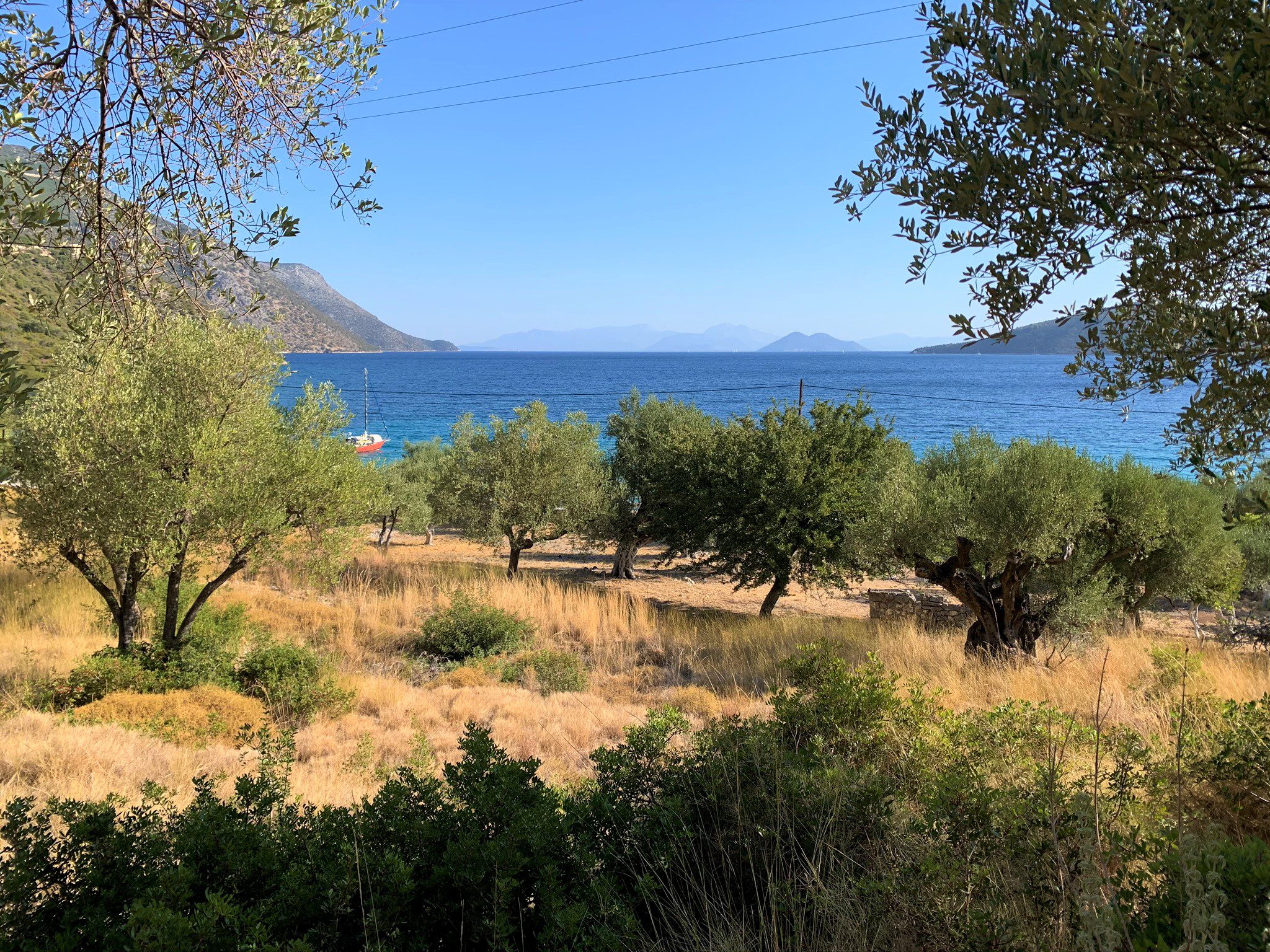 Landscape terrain of land for sale Ithaca Greece Brosta Aetos