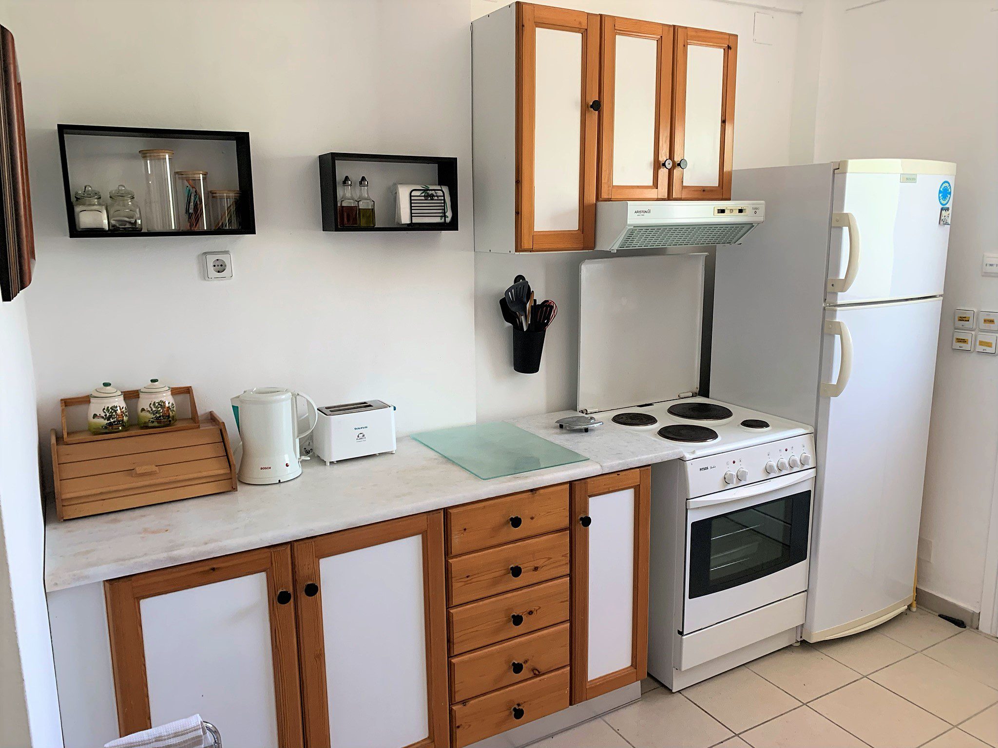 Kitchen of house for rent in Ithaca Greece Stavros