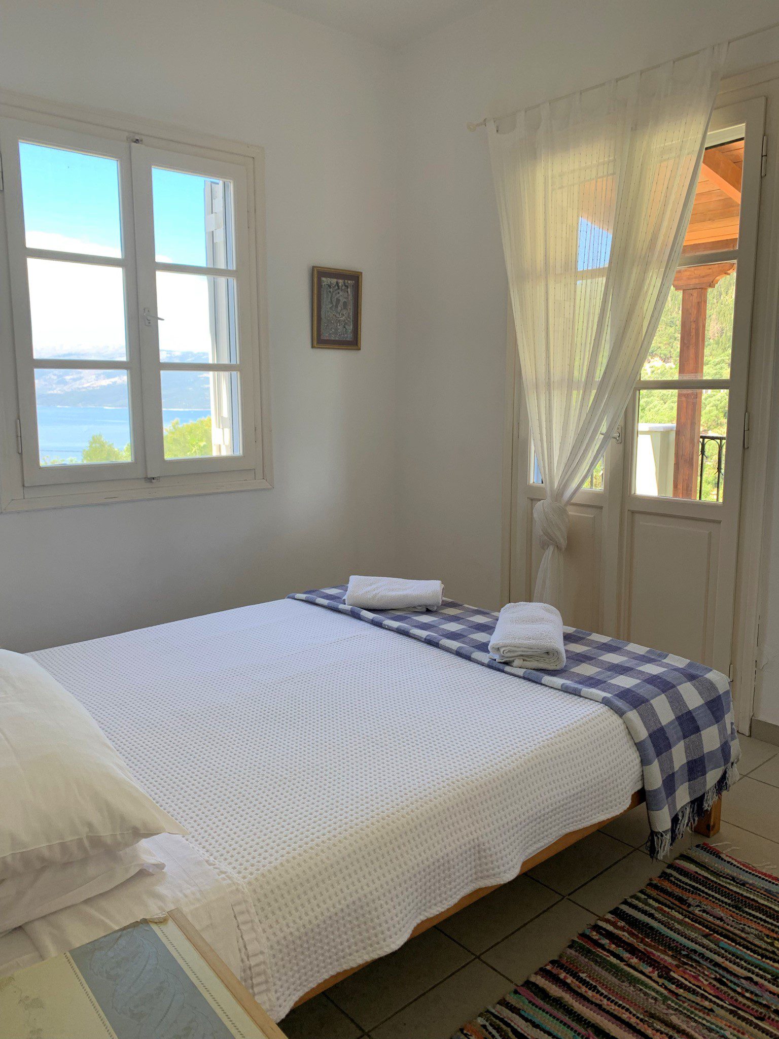 Bedroom of house for rent in Ithaca Greece Stavros