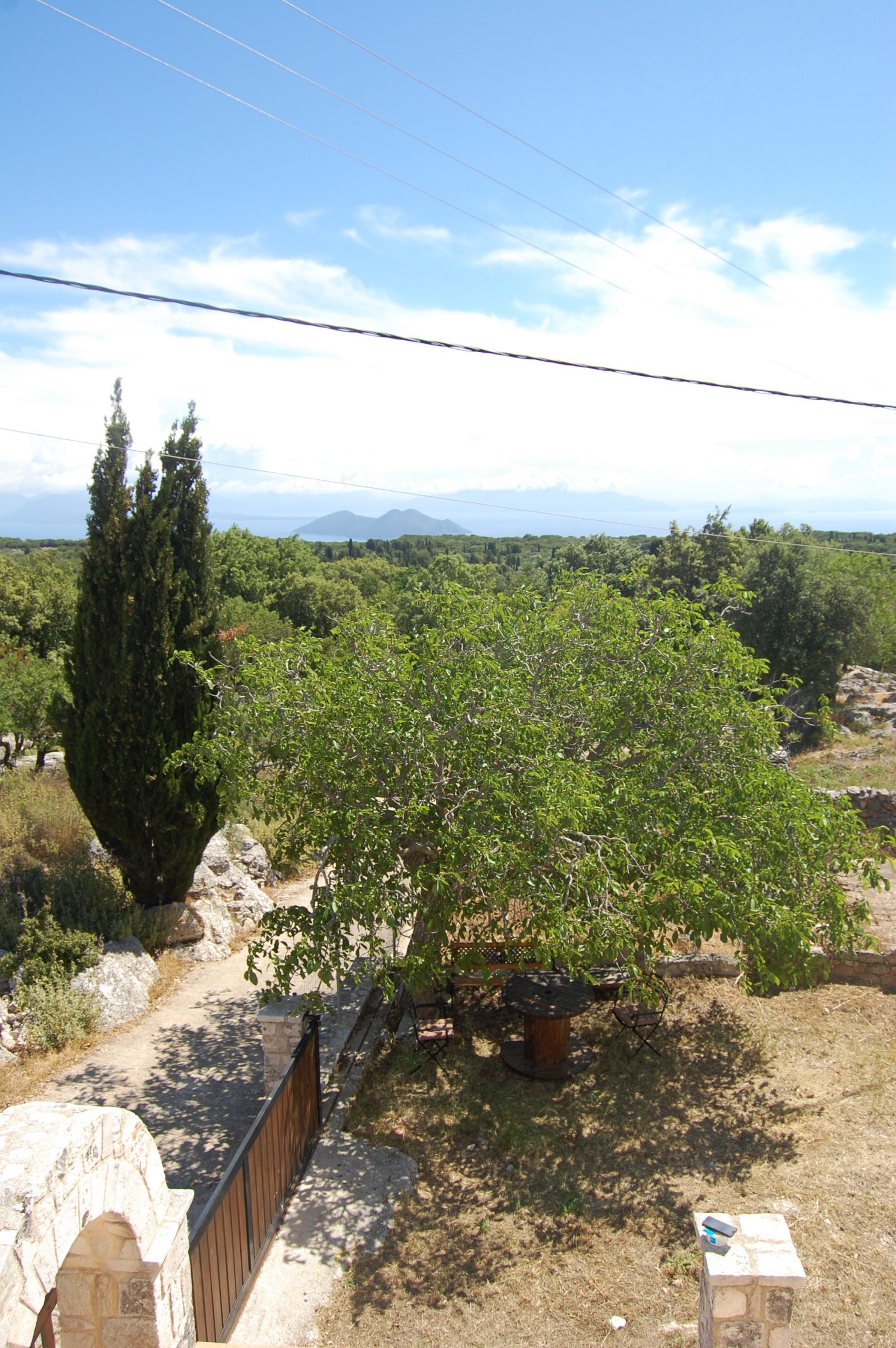 landscape of stone house for rent Ithaca Greece
