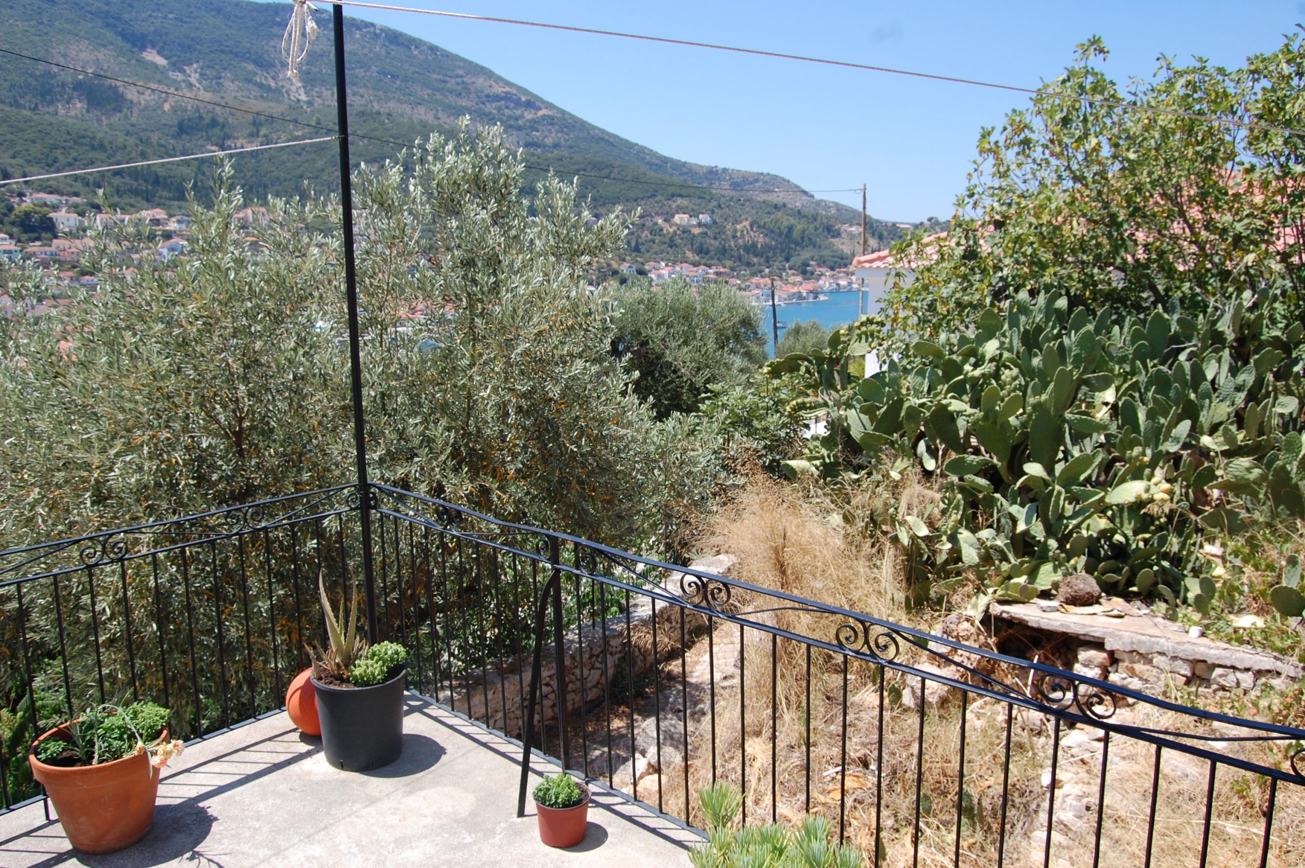 Landscape and sea view of property for sale in Ithaca Greece Vathi