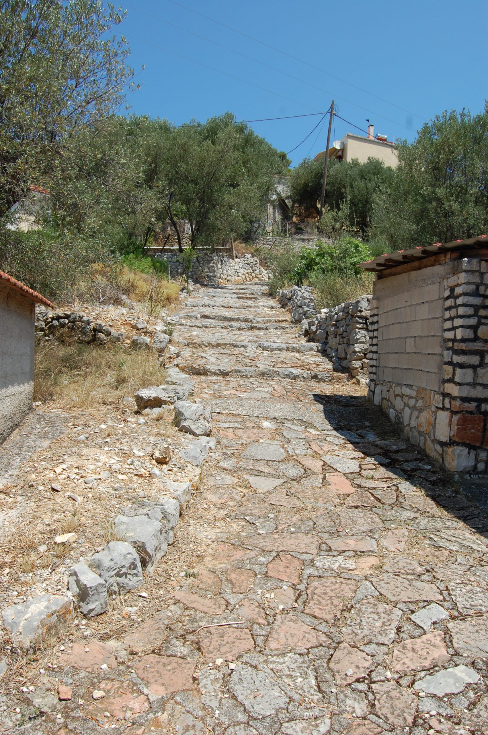 Exterior walkway of property for sale in Vathi Ithaca Greece