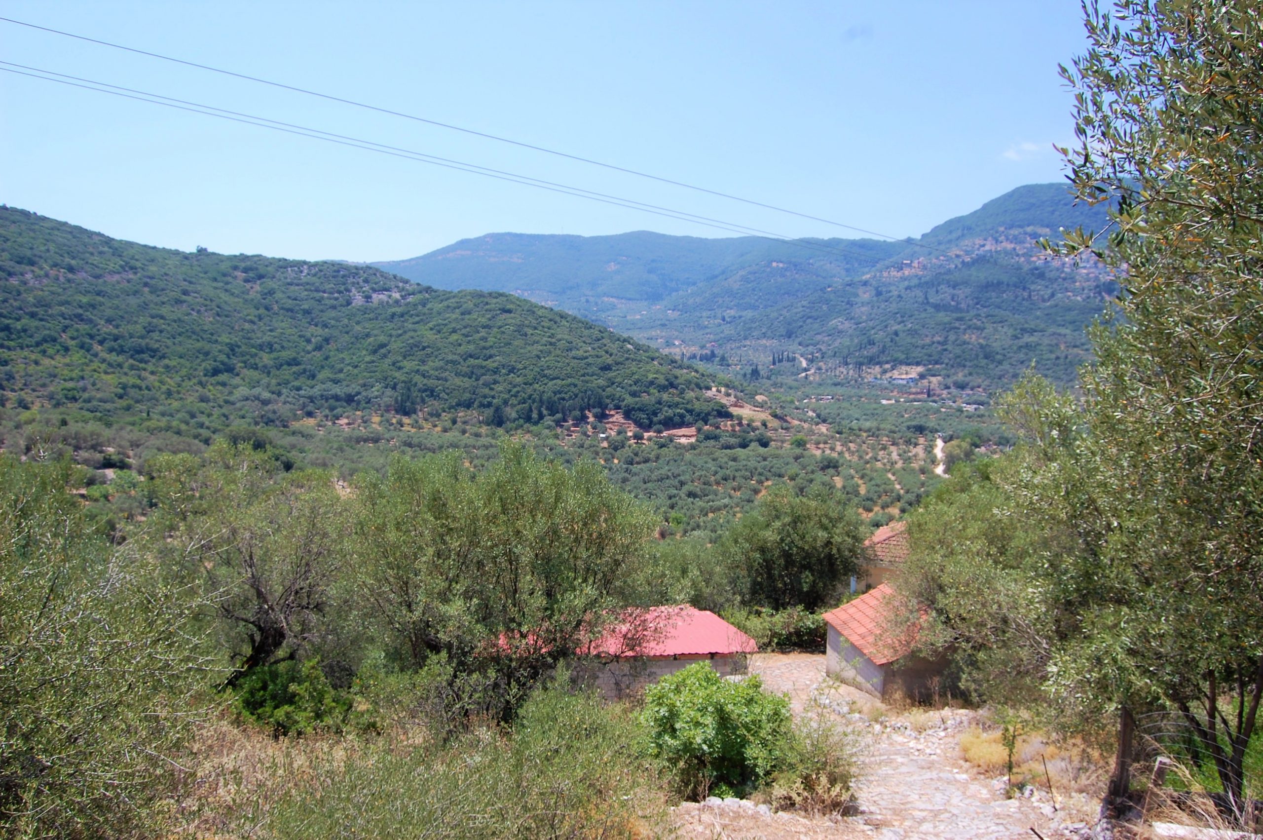 Landscape view from property for sale in Vathi Ithaca Greece