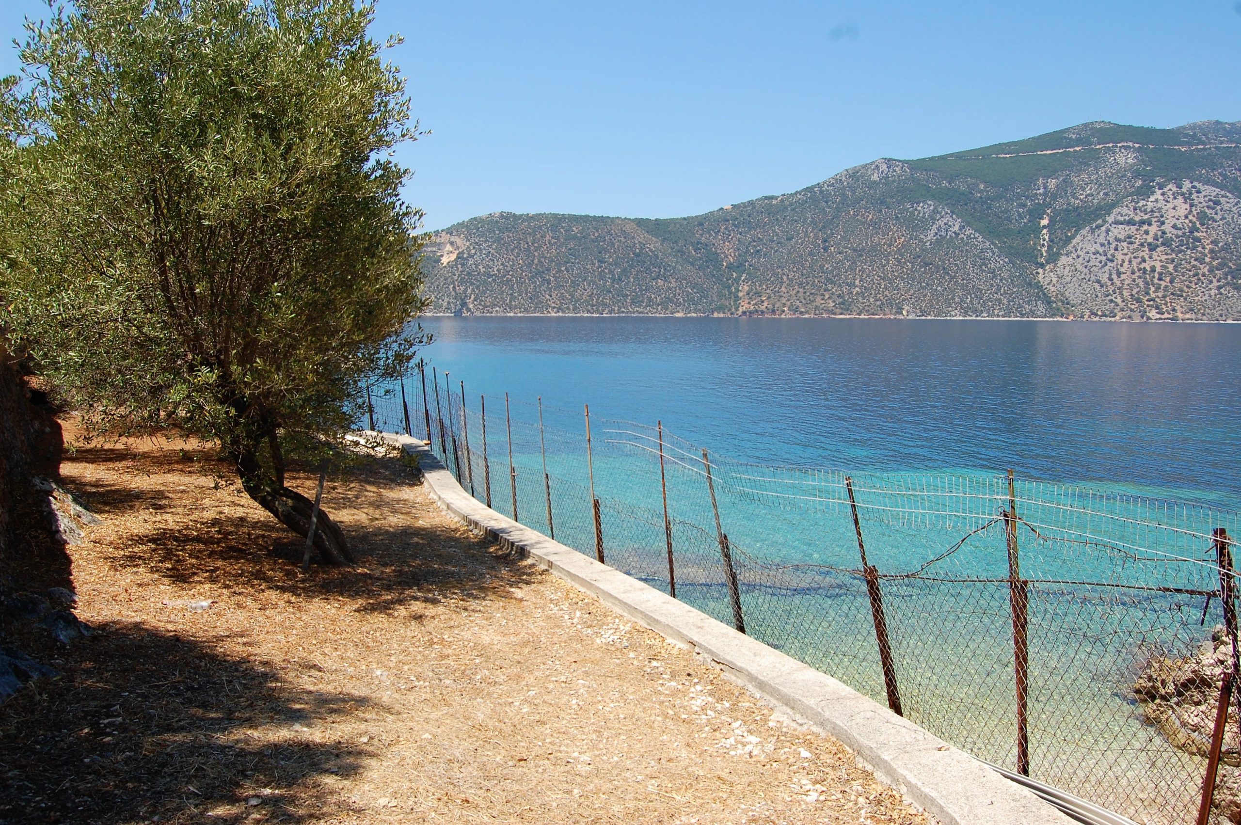 Sea view of coastal house for sale in Ithaca Greece Vathi