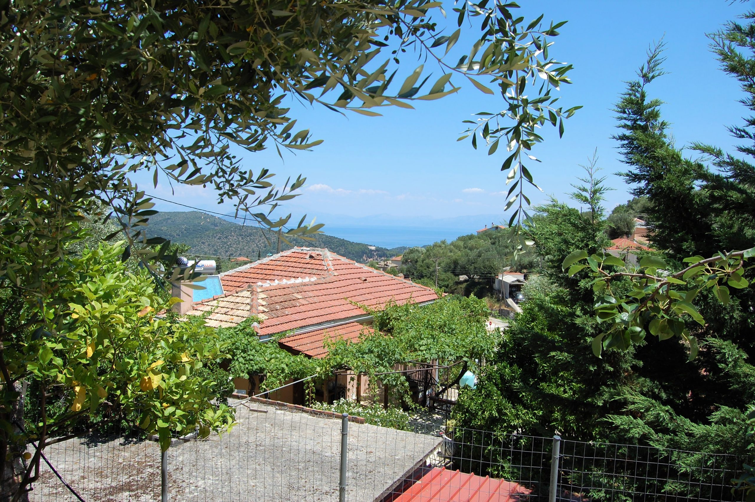 View from rental property in Perachori Ithaca Greece