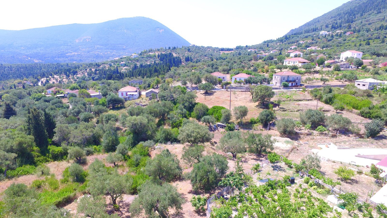 Aerial view from property for sale in Ithaca Greece Platrithya