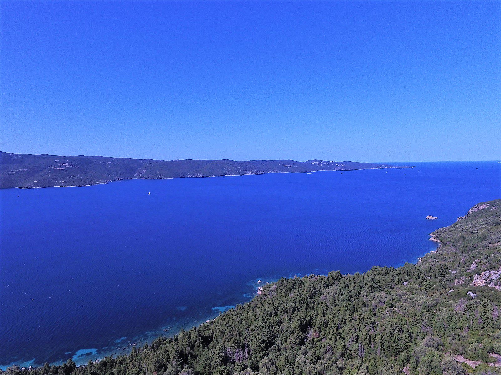 Aerial view of property for sale on Ithaca Greece